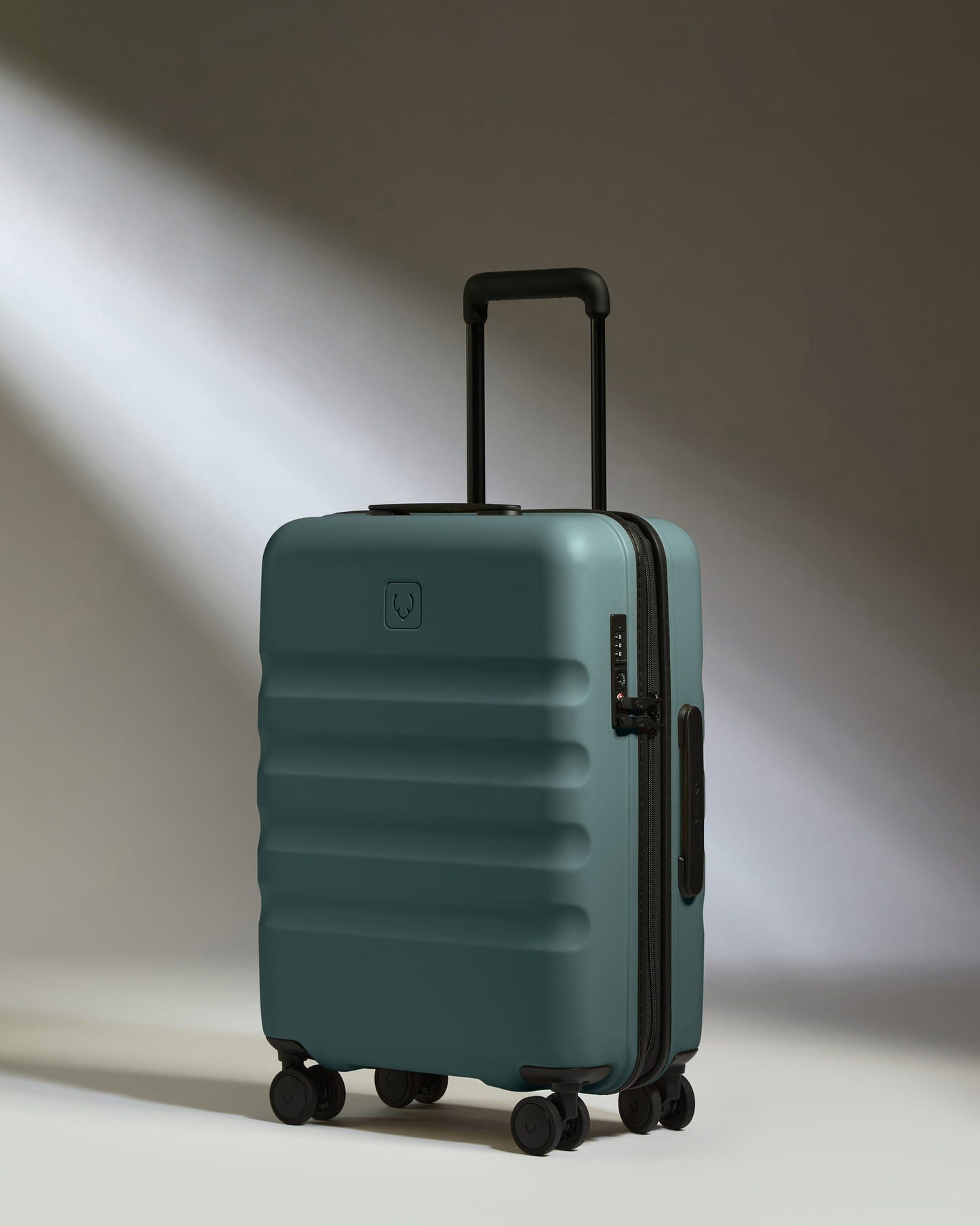 Antler Luggage -  Cabin Suitcase in Glade Blue - Icon Stripe - Hard Suitcase - Standard Cabin Cabin Suitcase in Blue - Icon Stripe | Lightweight & Hard Shell Suitcase