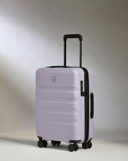 Antler Luggage -  Cabin Suitcase in Meadow Purple - Icon Stripe - Hard Suitcase - Standard Cabin Icon Stripe Cabin in Light Purple | Lightweight & Hard Shell Suitcase | Cabin Bag