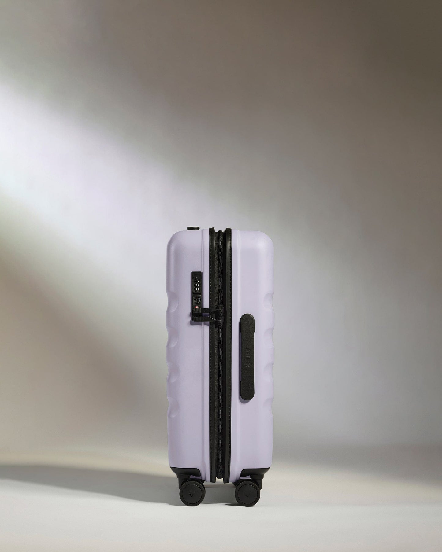 Antler Luggage -  Cabin Suitcase in Meadow Purple - Icon Stripe - Hard Suitcase - Standard Cabin Icon Stripe Cabin in Light Purple | Lightweight & Hard Shell Suitcase | Cabin Bag