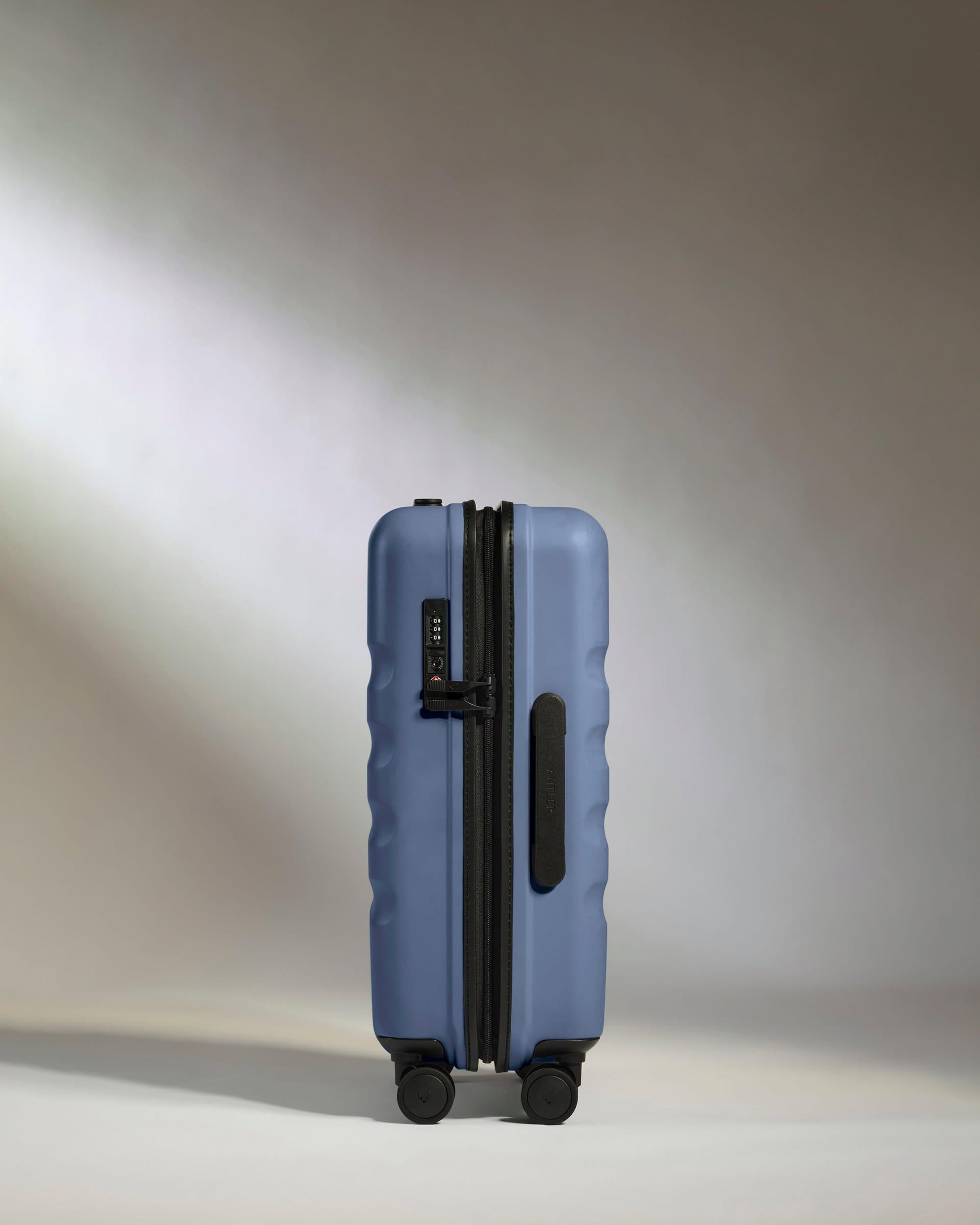 Antler Luggage -  Cabin Suitcase in Ocean Blue - Icon Stripe - Hard Suitcase - Standard Cabin Cabin Suitcase in Blue - Icon Stripe | Lightweight & Hard Shell Suitcase