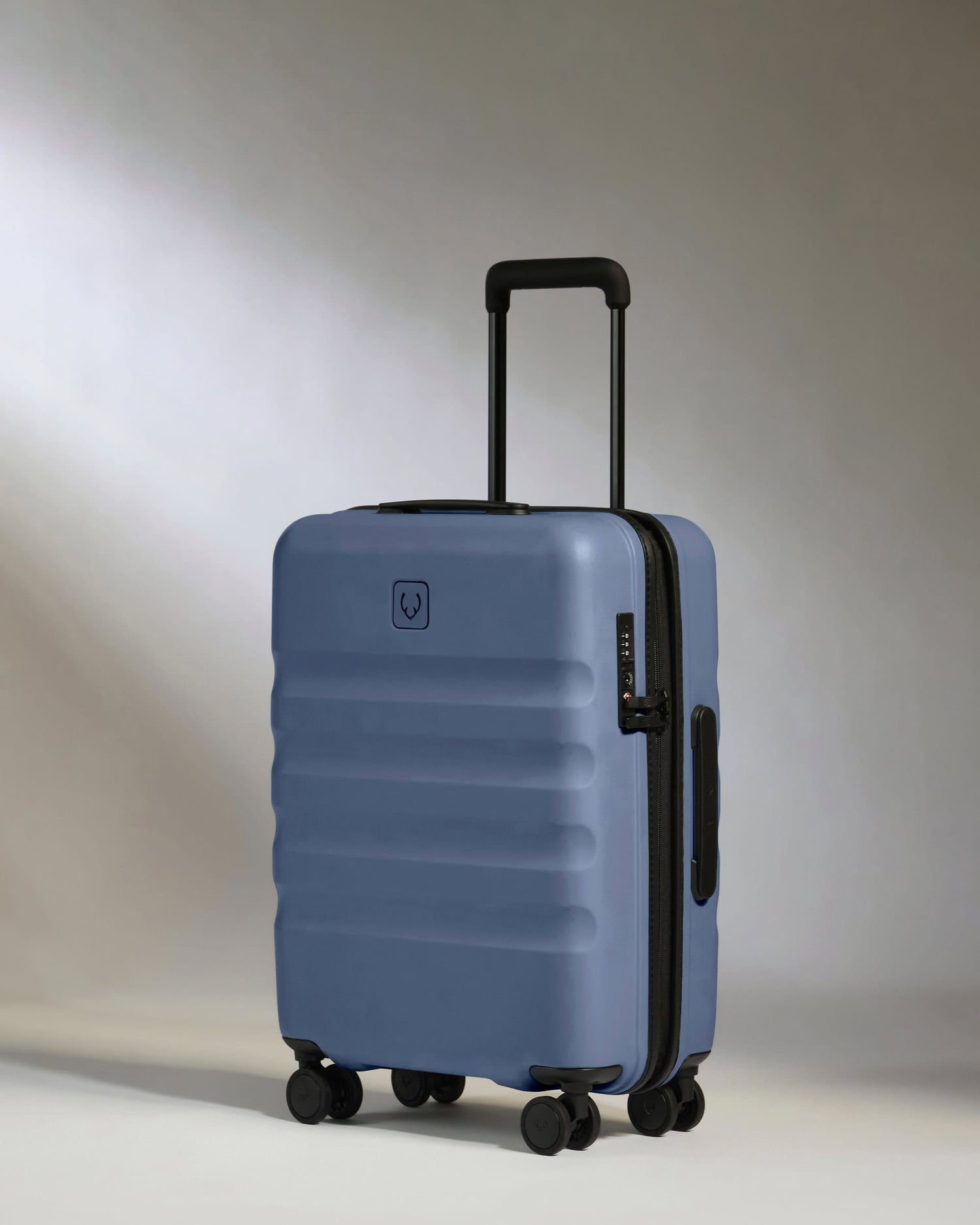Antler Luggage -  Cabin Suitcase in Ocean Blue - Icon Stripe - Hard Suitcase - Standard Cabin Cabin Suitcase in Blue - Icon Stripe | Lightweight & Hard Shell Suitcase