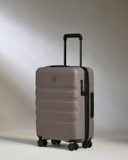 Antler Luggage -  Cabin Suitcase in Pebble Grey - Icon Stripe - Hard Suitcase - Standard Cabin Cabin Suitcase in Grey - Icon Stripe | Lightweight & Hard Shell Suitcase