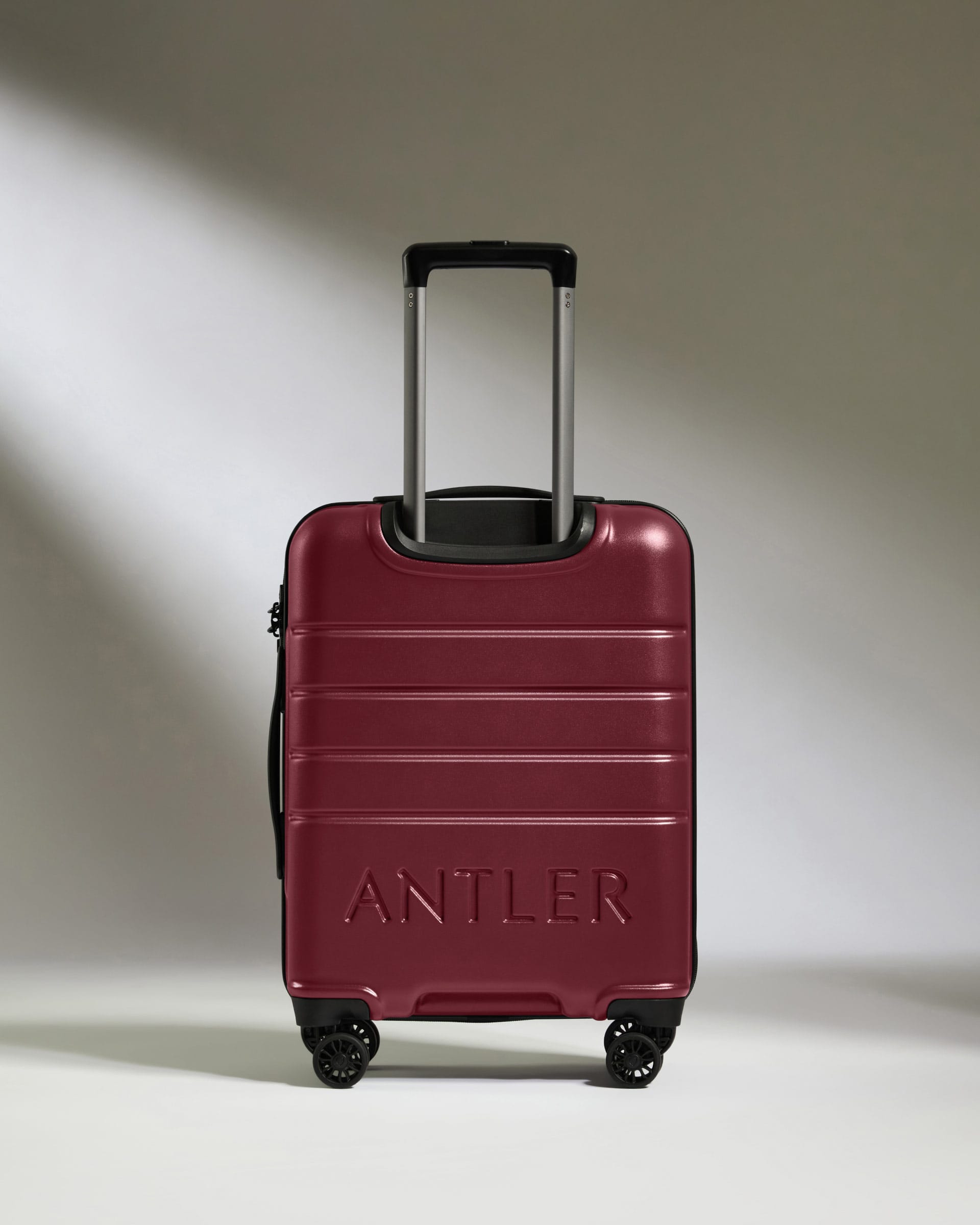Antler Luggage -  Cabin Suitcase in Rich Red - Logo - Hard Suitcase - Standard Cabin Cabin Suitcase Red - Logo | Lightweight Hard Shell Luggage