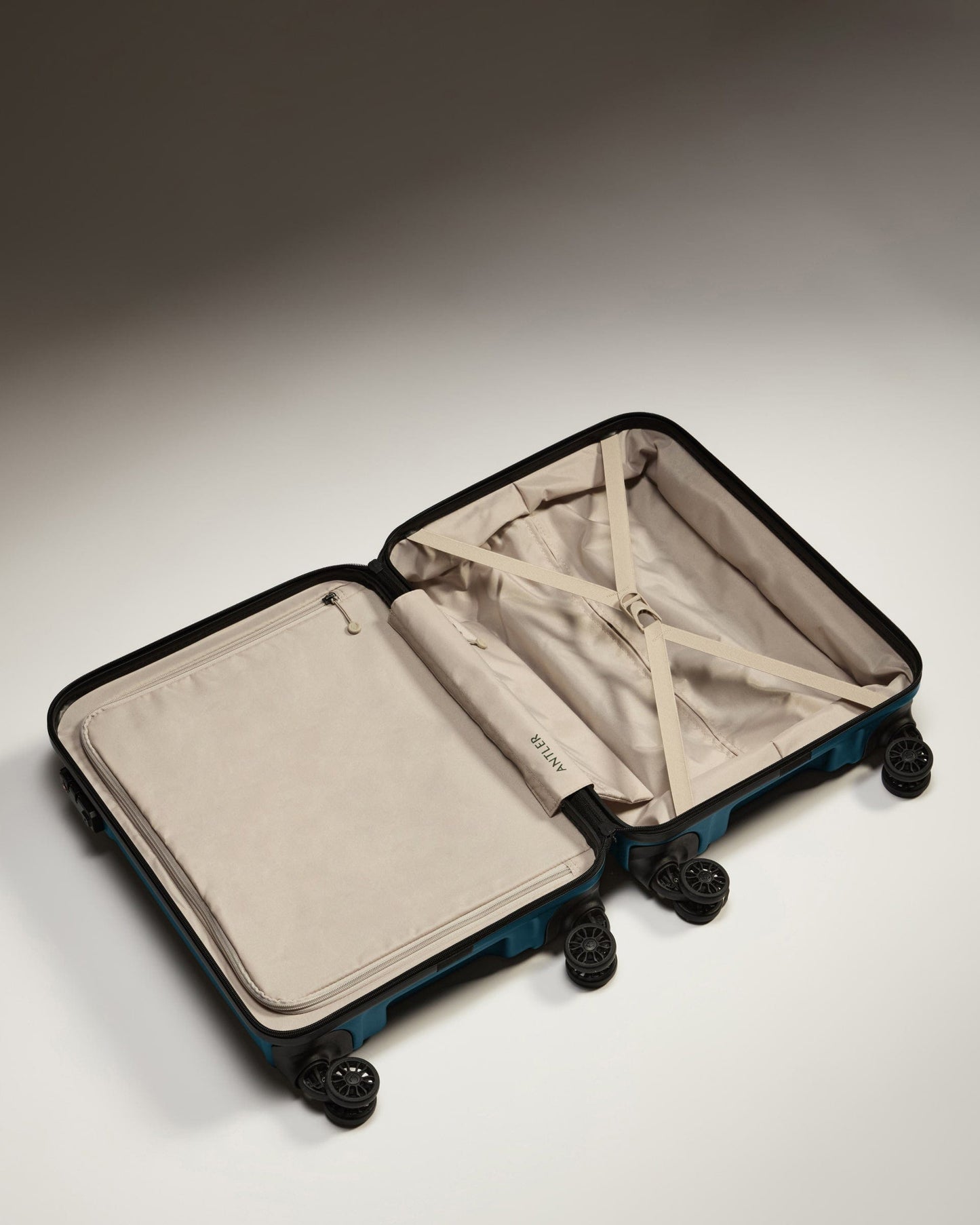 Antler Luggage -  Cabin Suitcase in Soft Blue - Logo - Hard Suitcases Cabin Suitcase Soft Blue - Logo | Lightweight Hard Shell Luggage