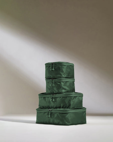 Antler Luggage -  Chelsea 4 packing cubes in woodland green - Accessories Chelsea 4 Packing Cubes Green | Travel Accessories | Antler UK