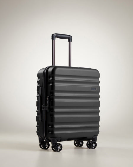Antler Luggage -  Clifton expandable cabin in black - Hard Suitcases Clifton Expandable Cabin Suitcase Black | Hard Suitcase | Antler UK