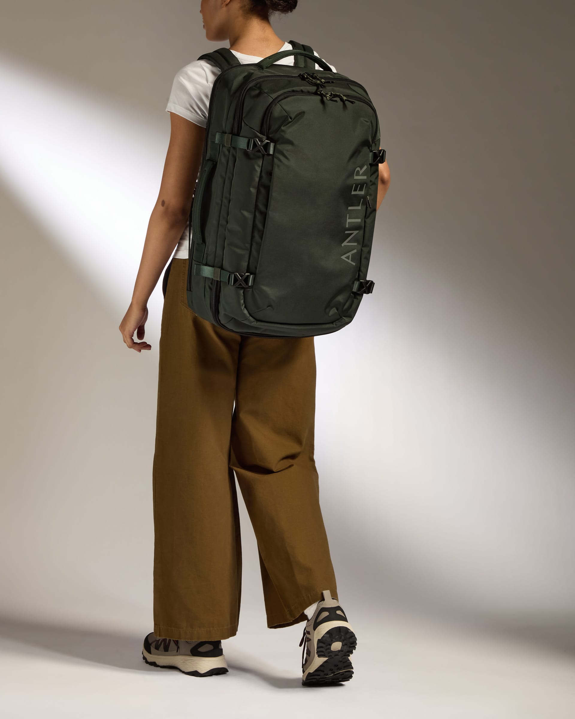 Antler Luggage -  Discovery 60L Backpack in Dark Forest Green - Backpack | Large Discovery 60L Backpack in Green | Rucksacks & Travel Bags