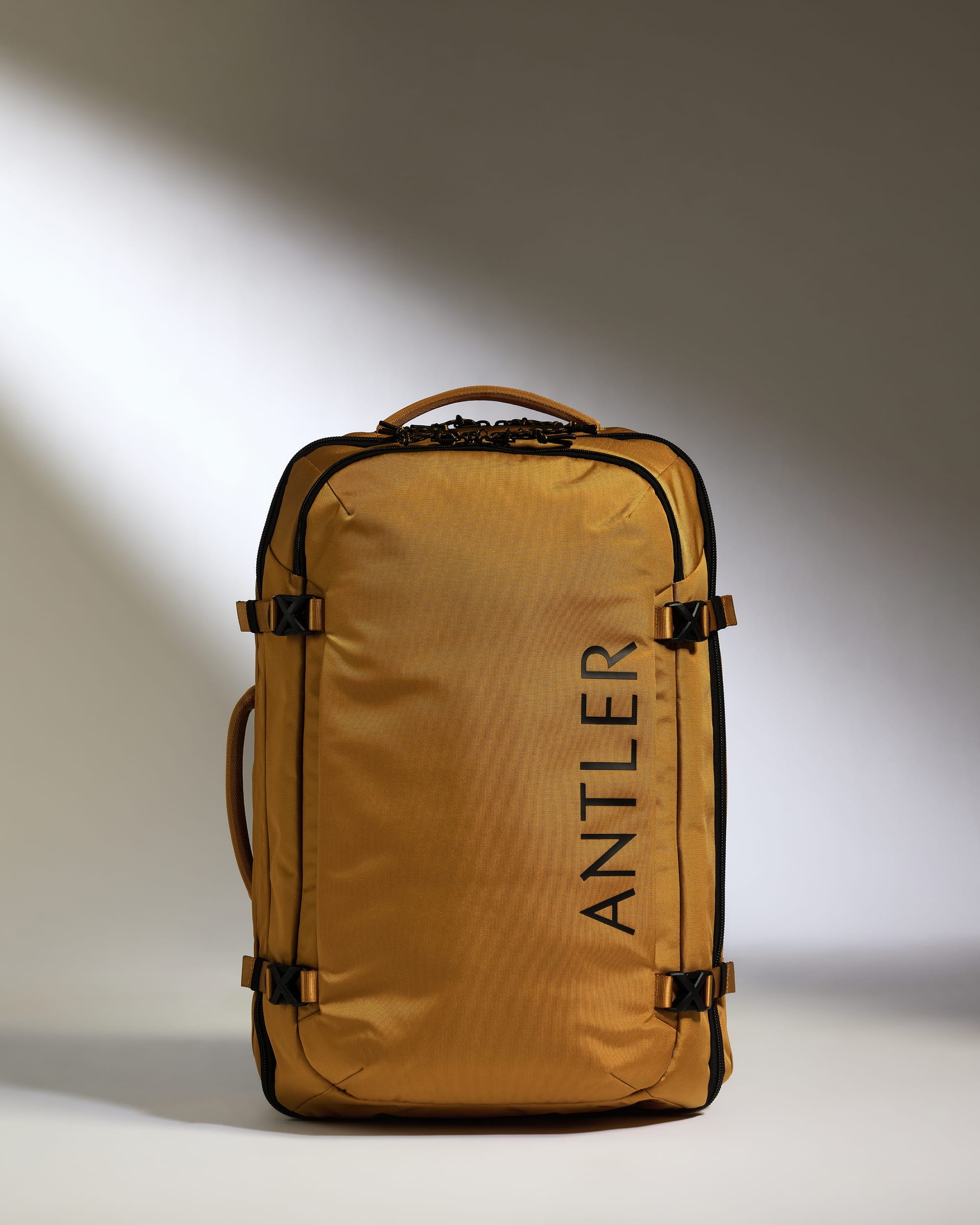 Antler Luggage -  Discovery 60L Backpack in Mustard Yellow - Backpack | Large Discovery 60L Backpack in Yellow | Rucksacks & Travel Bags