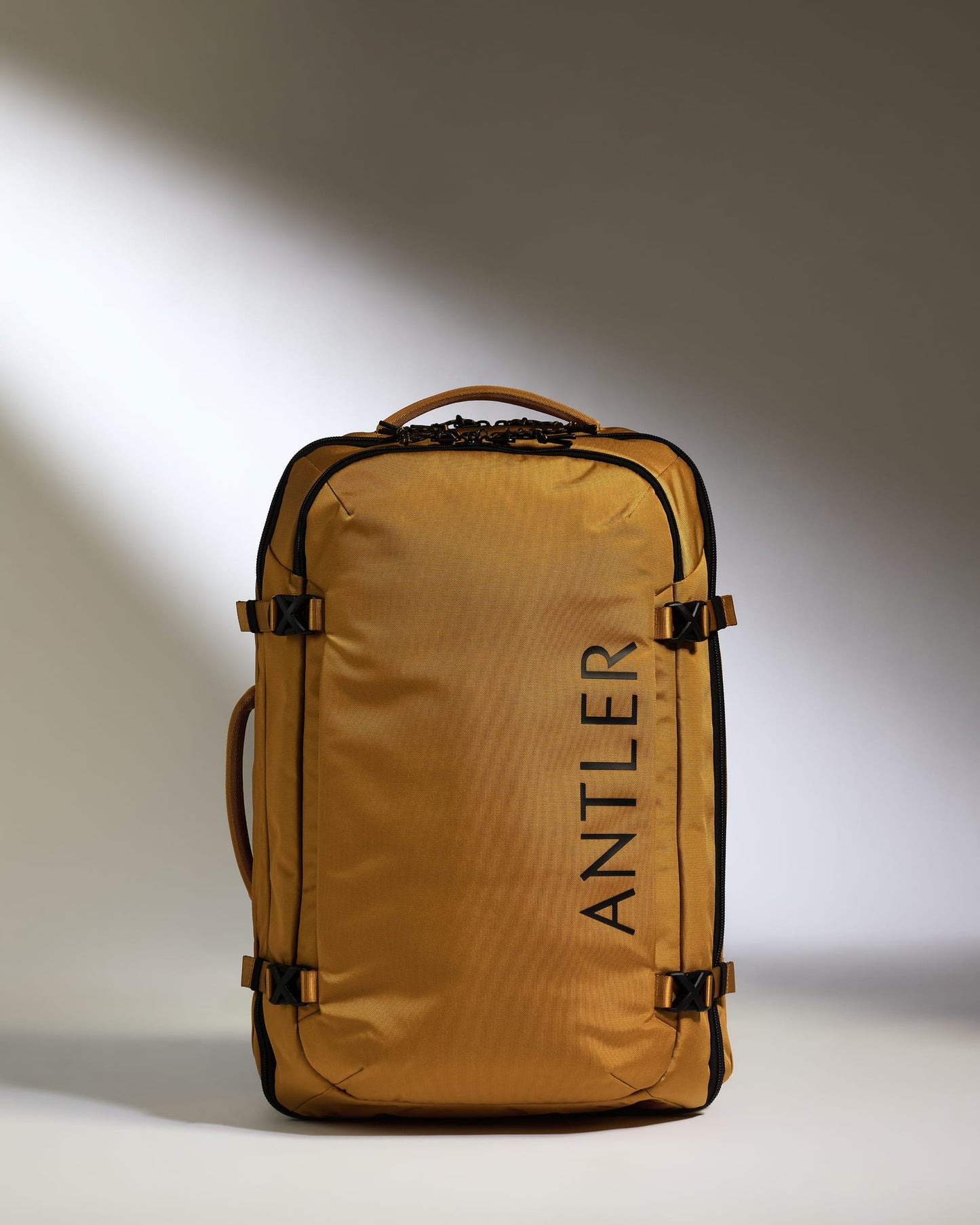 Antler Luggage -  Discovery 60L Backpack in Mustard Yellow - Backpack | Large Discovery 60L Backpack in Yellow | Rucksacks & Travel Bags