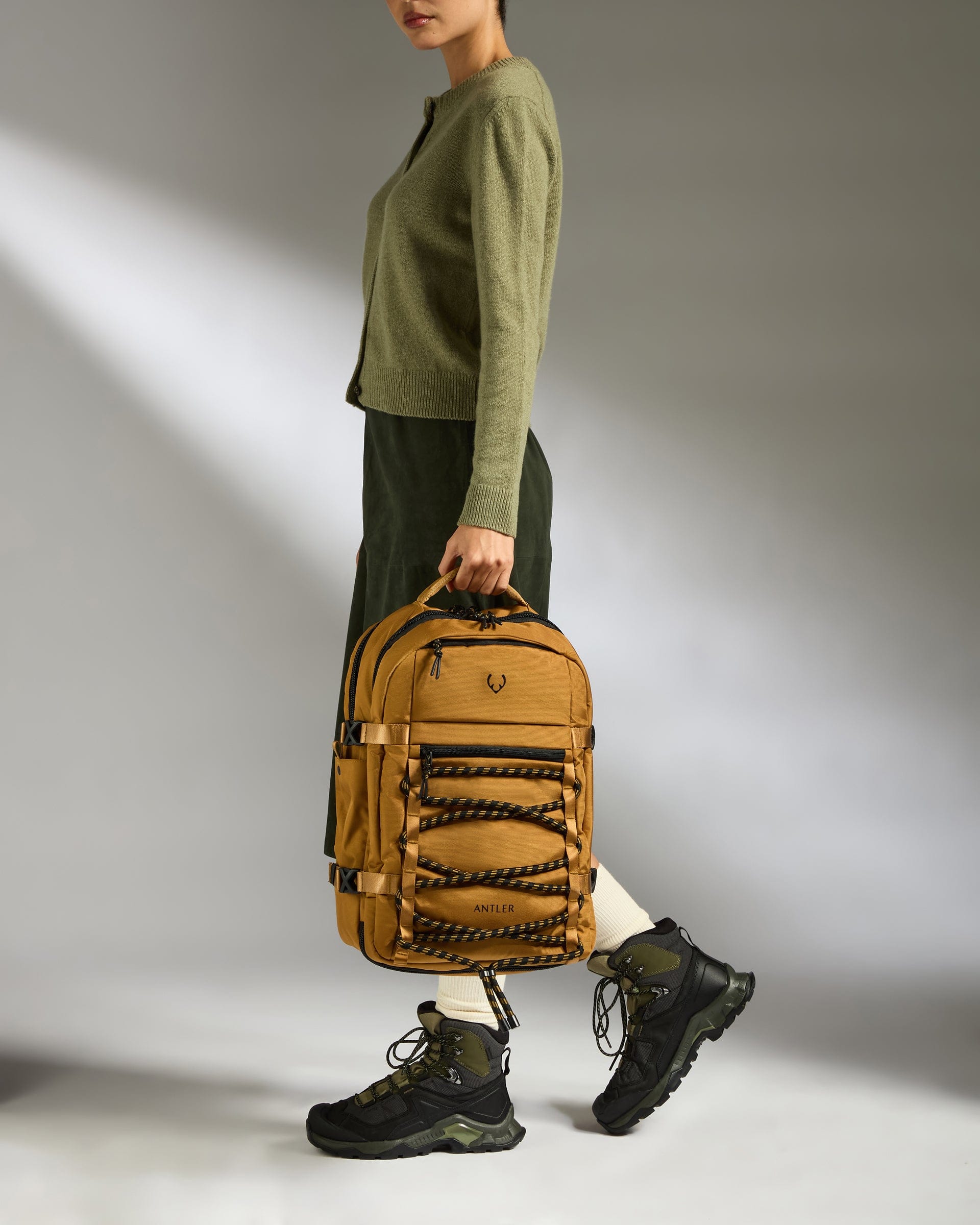 Antler Luggage -  Discovery Backpack in Mustard Yellow - Backpack Discovery Backpack in Yellow | Rucksacks & Travel Bags