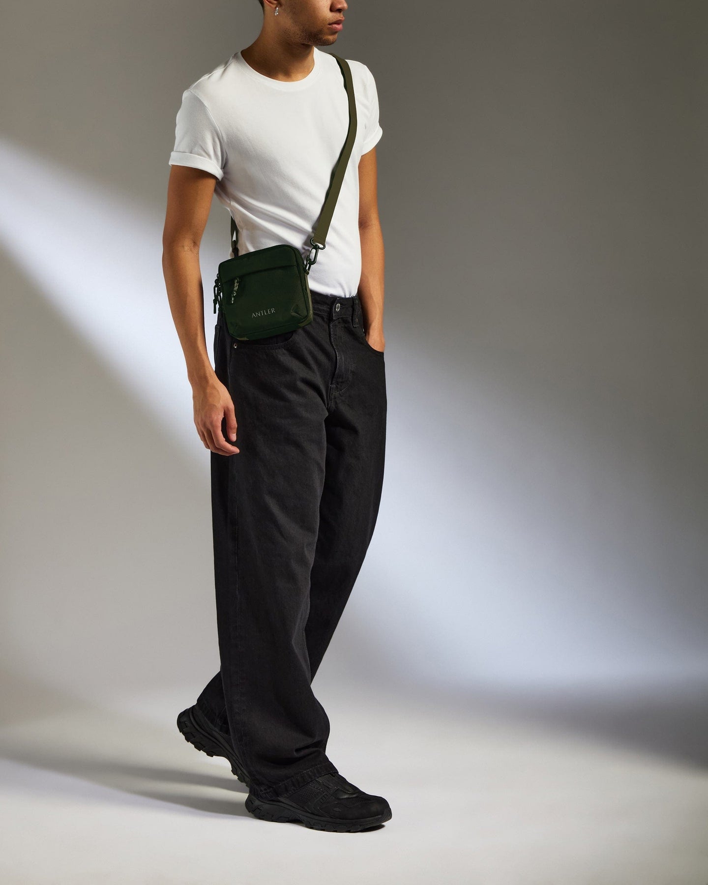 Antler Luggage -  Discovery Crossbody Bag in Dark Forest Green - Cross Body Bag Discovery Crossbody Bag in Dark Green | Travel Bags & Accessories