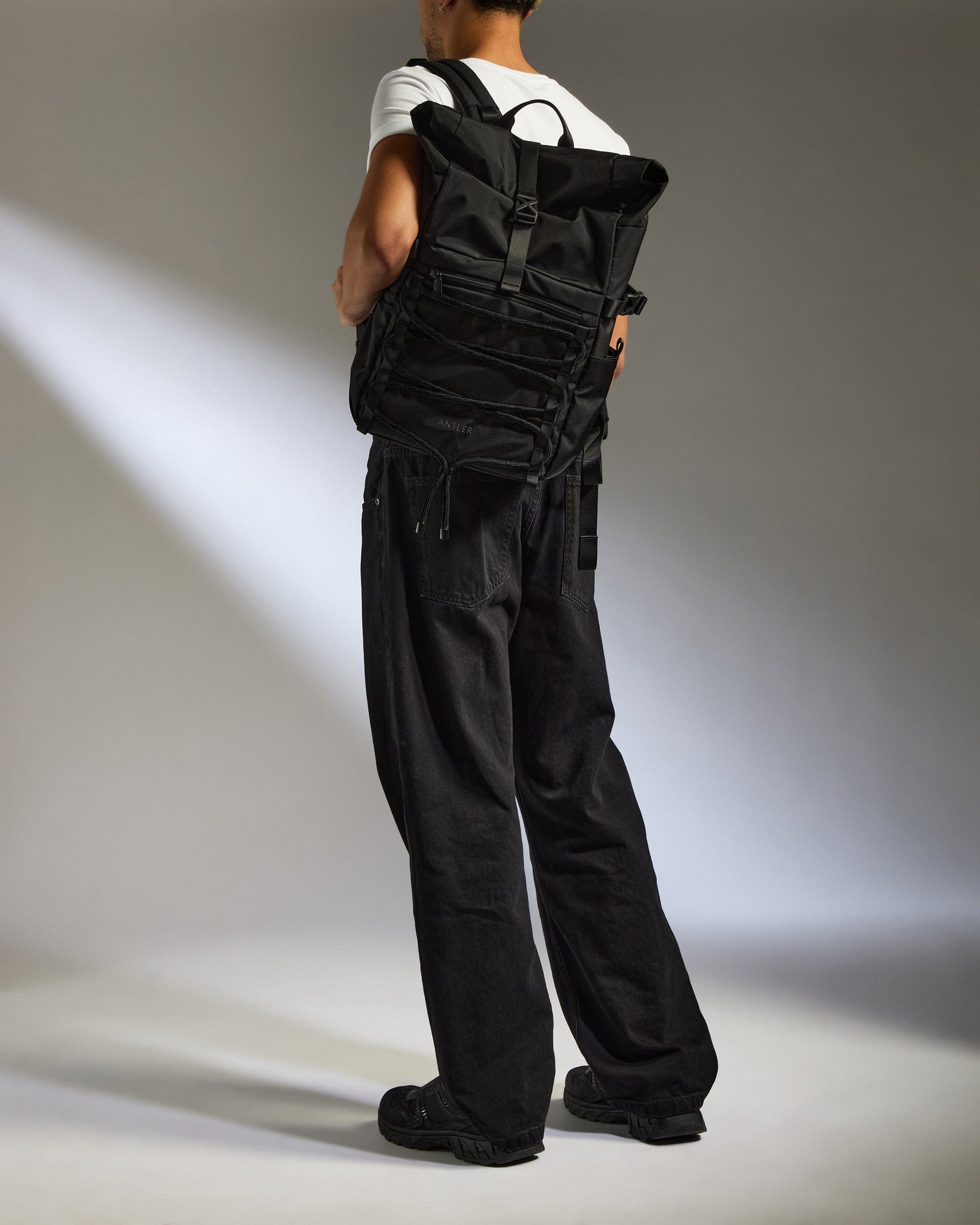 Antler Luggage -  Discovery Roll Top Backpack in Black - Backpack Discovery Roll Top Backpack in Black | Rucksacks & Travel Bags