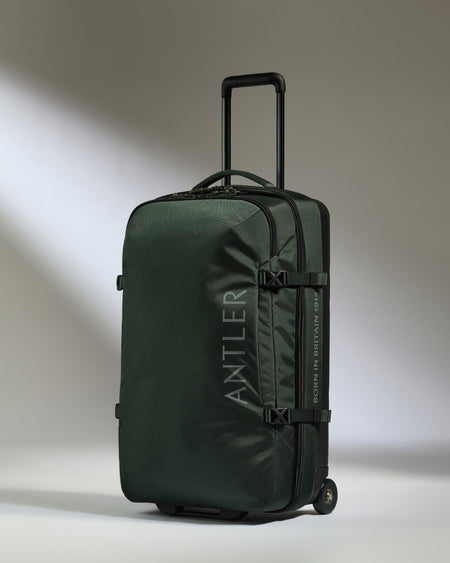 Antler Luggage -  Discovery Wheeled Duffel in Dark Forest Green - Wheeled Duffle Discovery Wheeled Duffel in Dark Green | Holdall Bag & Suitcase