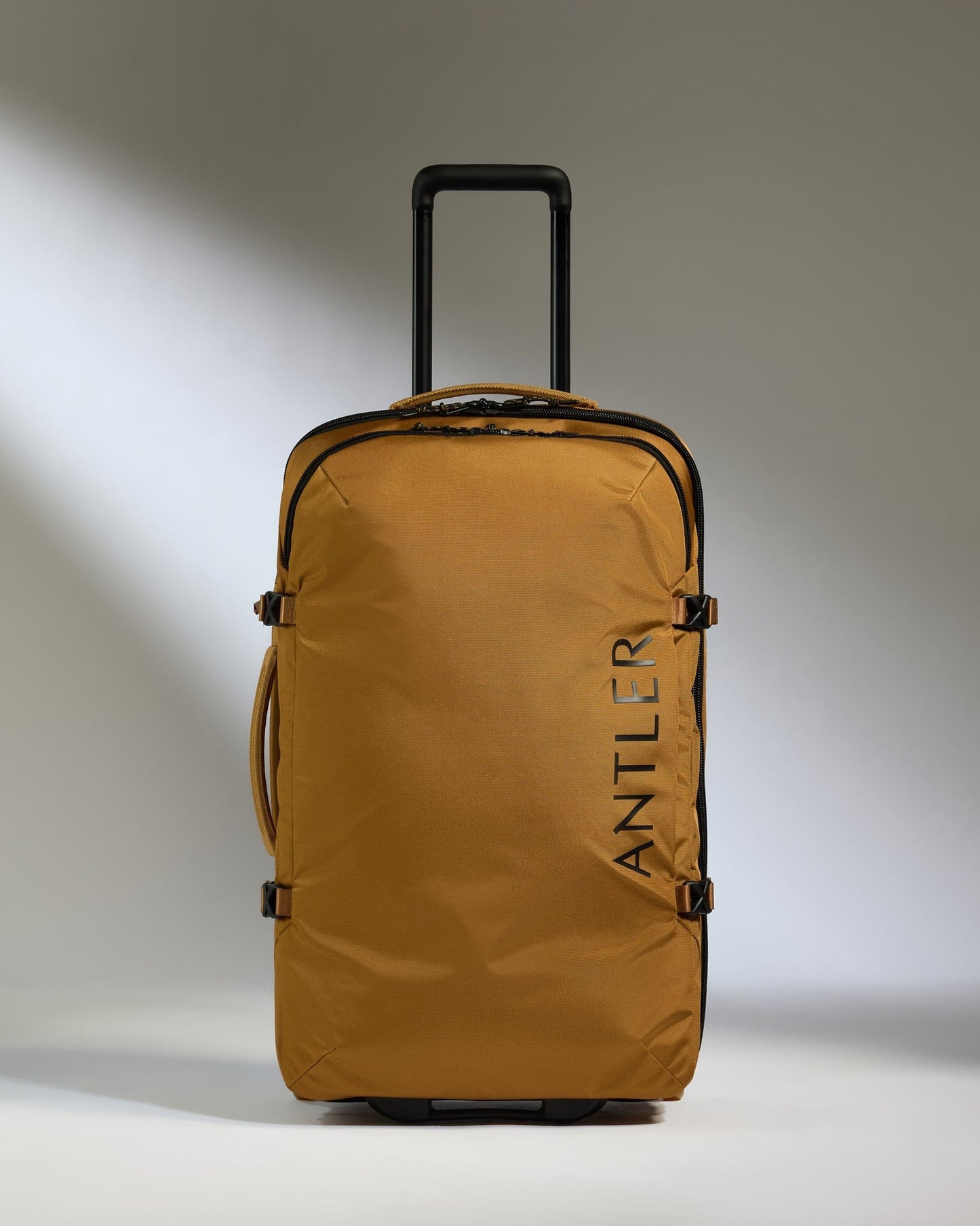 Antler Luggage -  Discovery Wheeled Duffel in Mustard Yellow - Wheeled Duffle Discovery Wheeled Duffel in Yellow | Holdall Bag & Suitcase