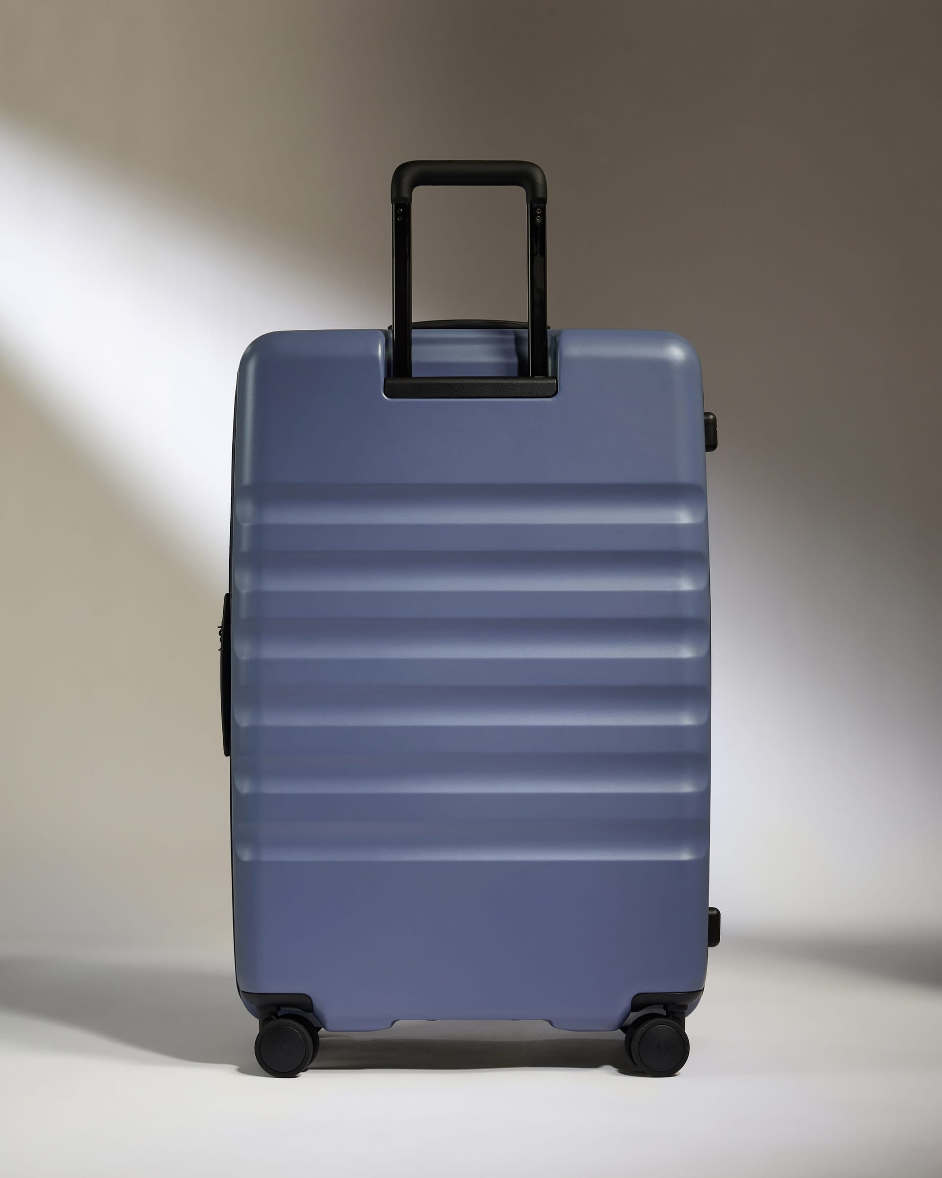 Antler Luggage -  Dual Opening Large Suitcase in Ocean Blue - Icon Stripe - Hard Suitcase - Large Icon Stripe Large | Blue Dual Opening Checked Suitcase