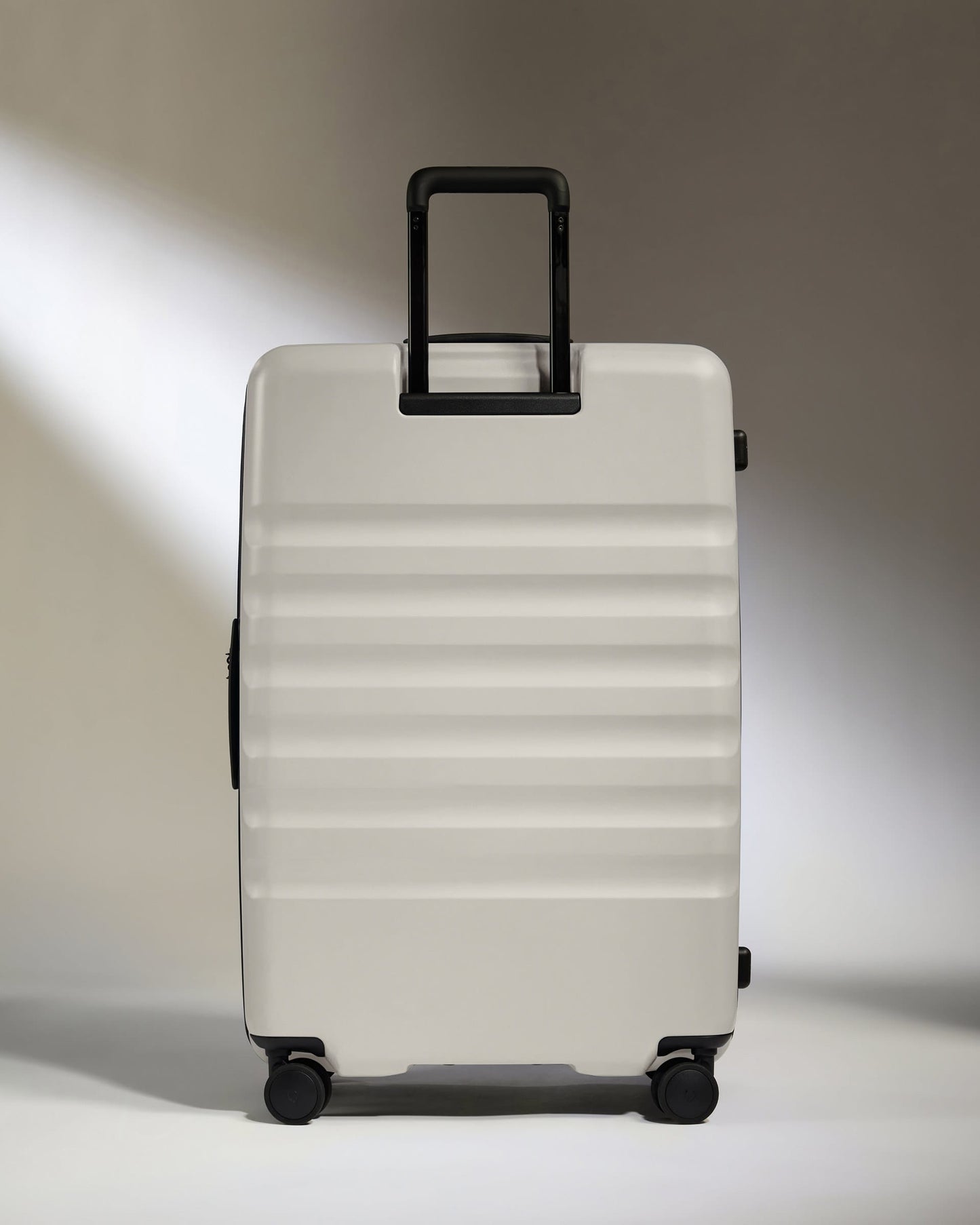 Antler Luggage -  Dual Opening Large Suitcase in Taupe - Icon Stripe - Hard Suitcase - Large Dual Opening Large Suitcase in Taupe - Icon Stripe | Lightweight & Hard Shell Suitcase