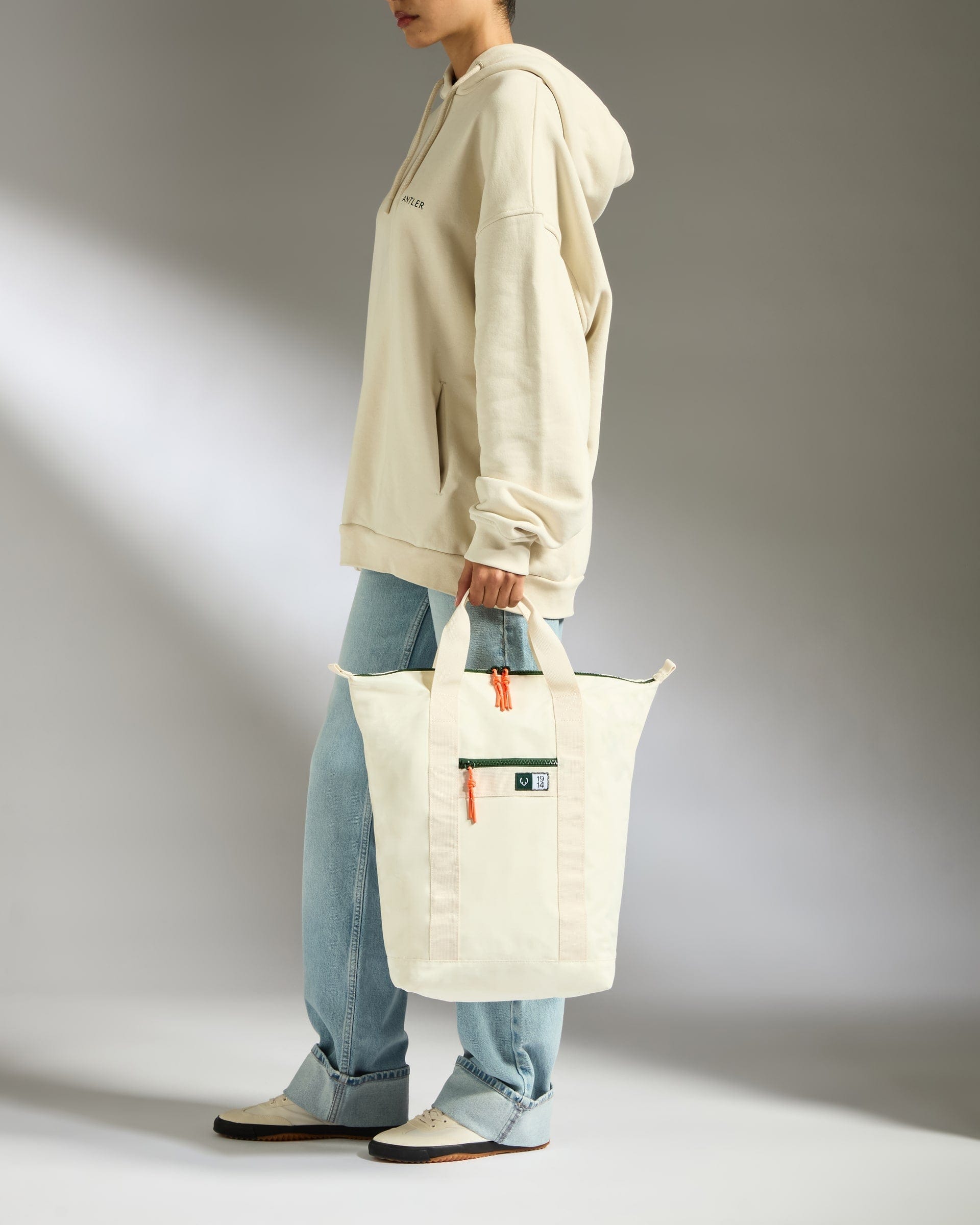 Antler Luggage -  Essential 2-in-1 Tote Backpack in Stone - Backpack Essential 2-in-1 Tote and Backpack in Beige | Travel & Lifestyle Bags | Convertible Bag