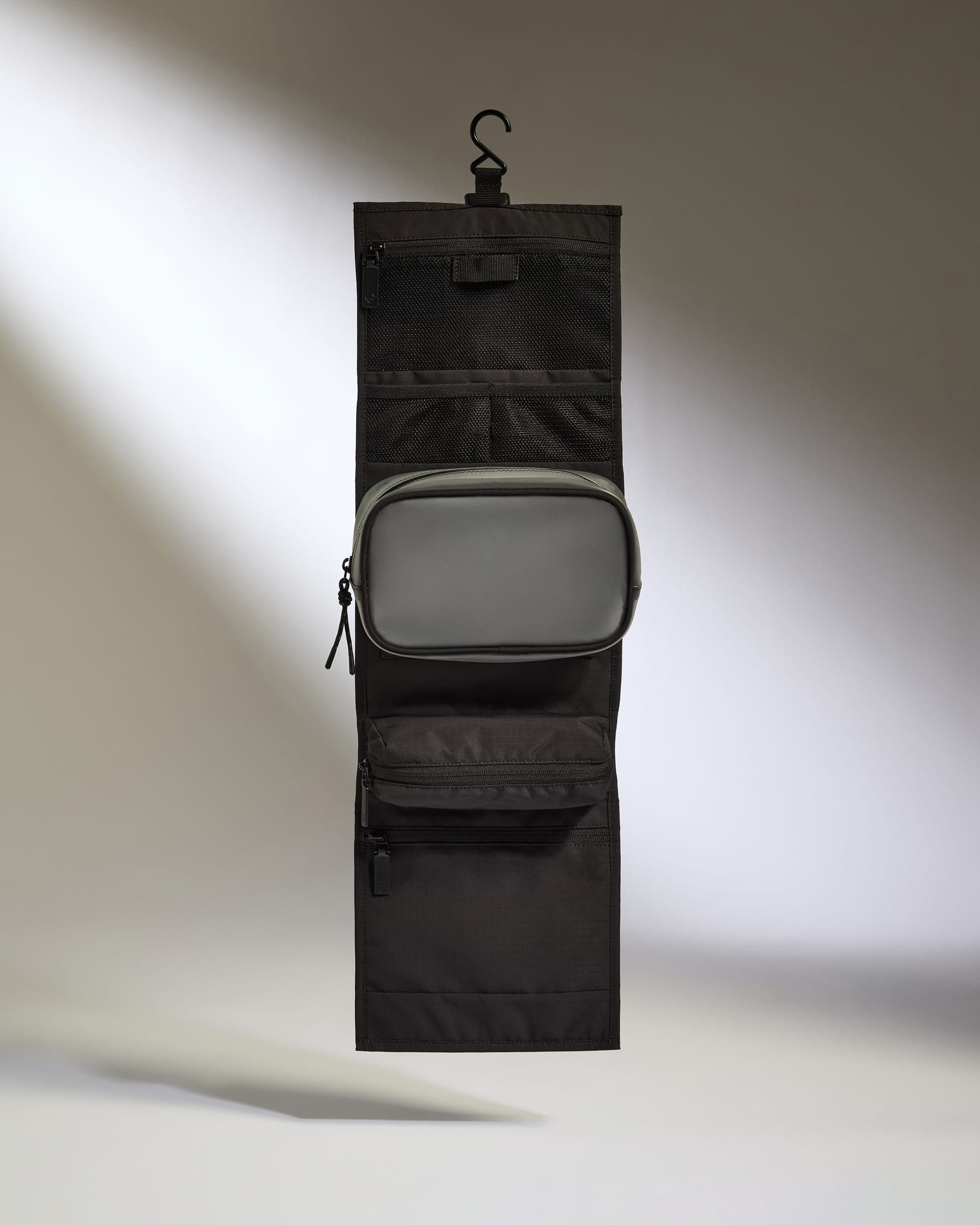 Antler Luggage -  Essential Hanging Wash Bag in Black - Wash Bag Essential Hanging Wash Bag in Black | Travel Accessories & Toiletry Bag