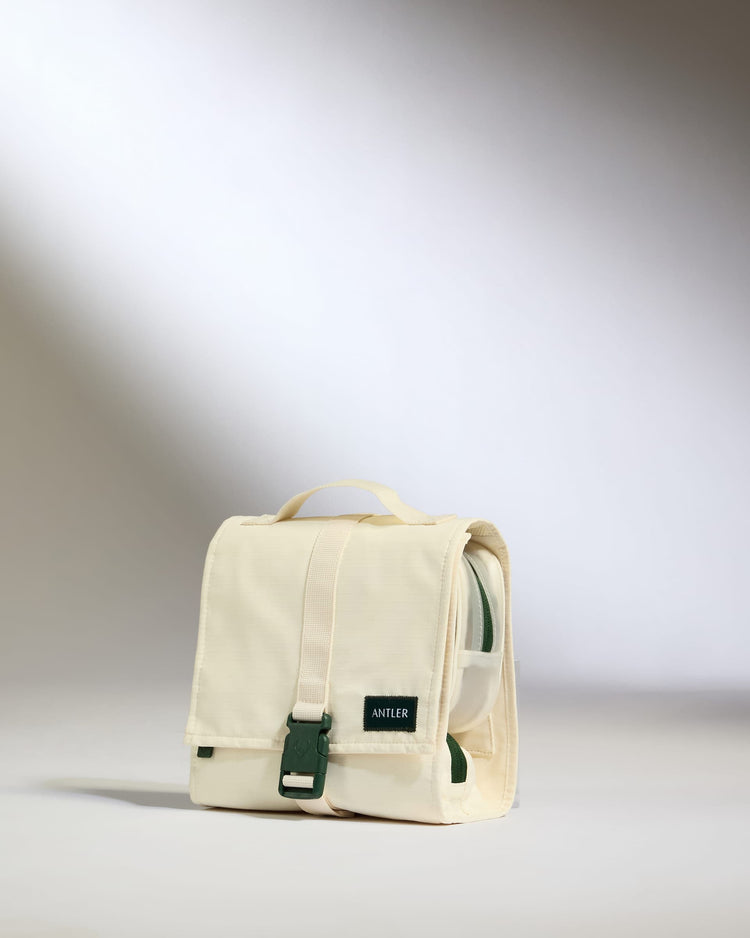 Antler Luggage -  Essential Hanging Wash Bag in Stone - Wash Bag Essential Hanging Wash Bag in Beige | Travel Accessories & Toiletry Bag