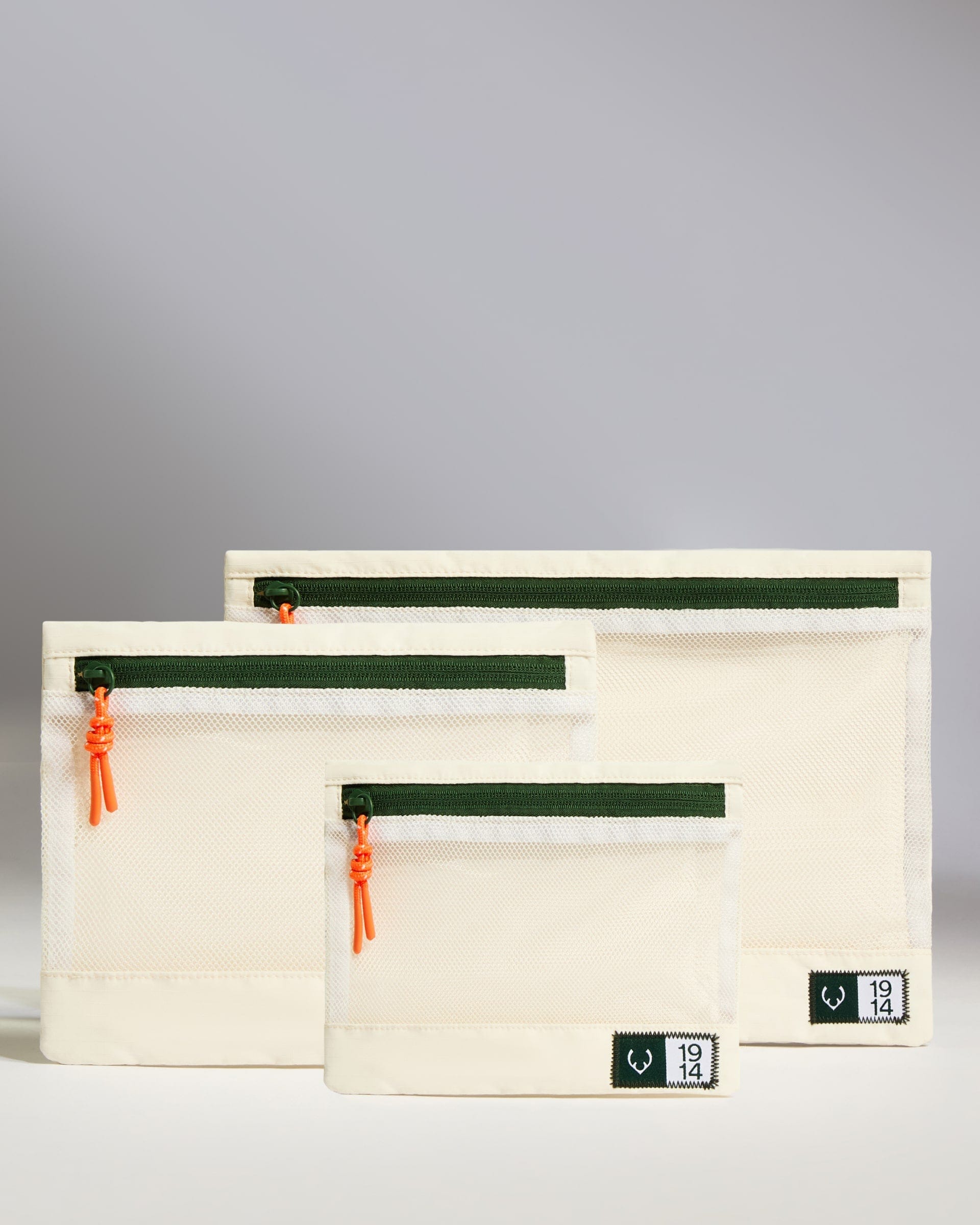 Antler Luggage -  Essential Travel Pouches in Stone - Set of 3 - Essential Travel Pouches in Beige Set of 3  | Travel Accessories | Packing Organiser