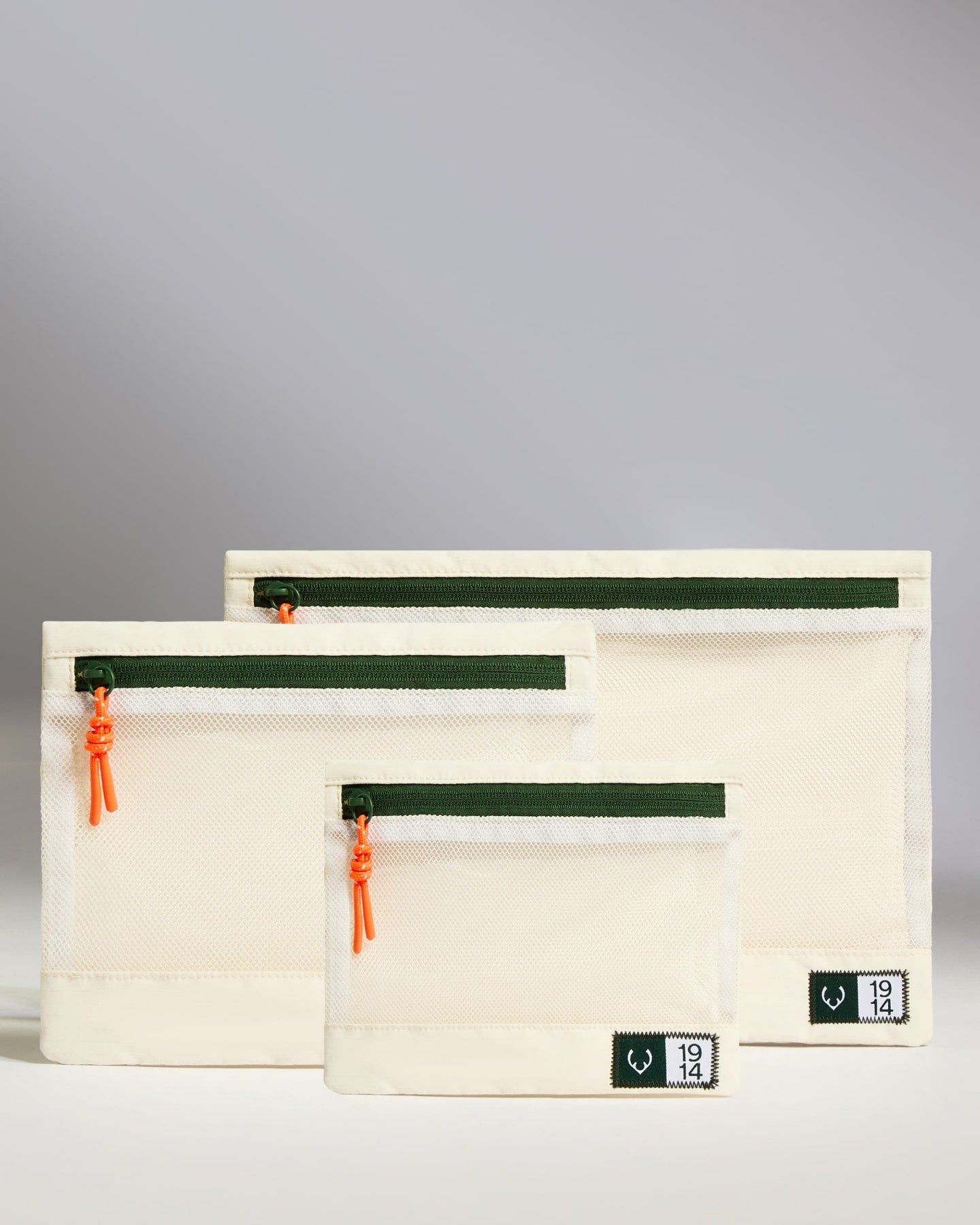 Antler Luggage -  Essential Travel Pouches in Stone - Set of 3 - Essential Travel Pouches in Beige Set of 3  | Travel Accessories | Packing Organiser