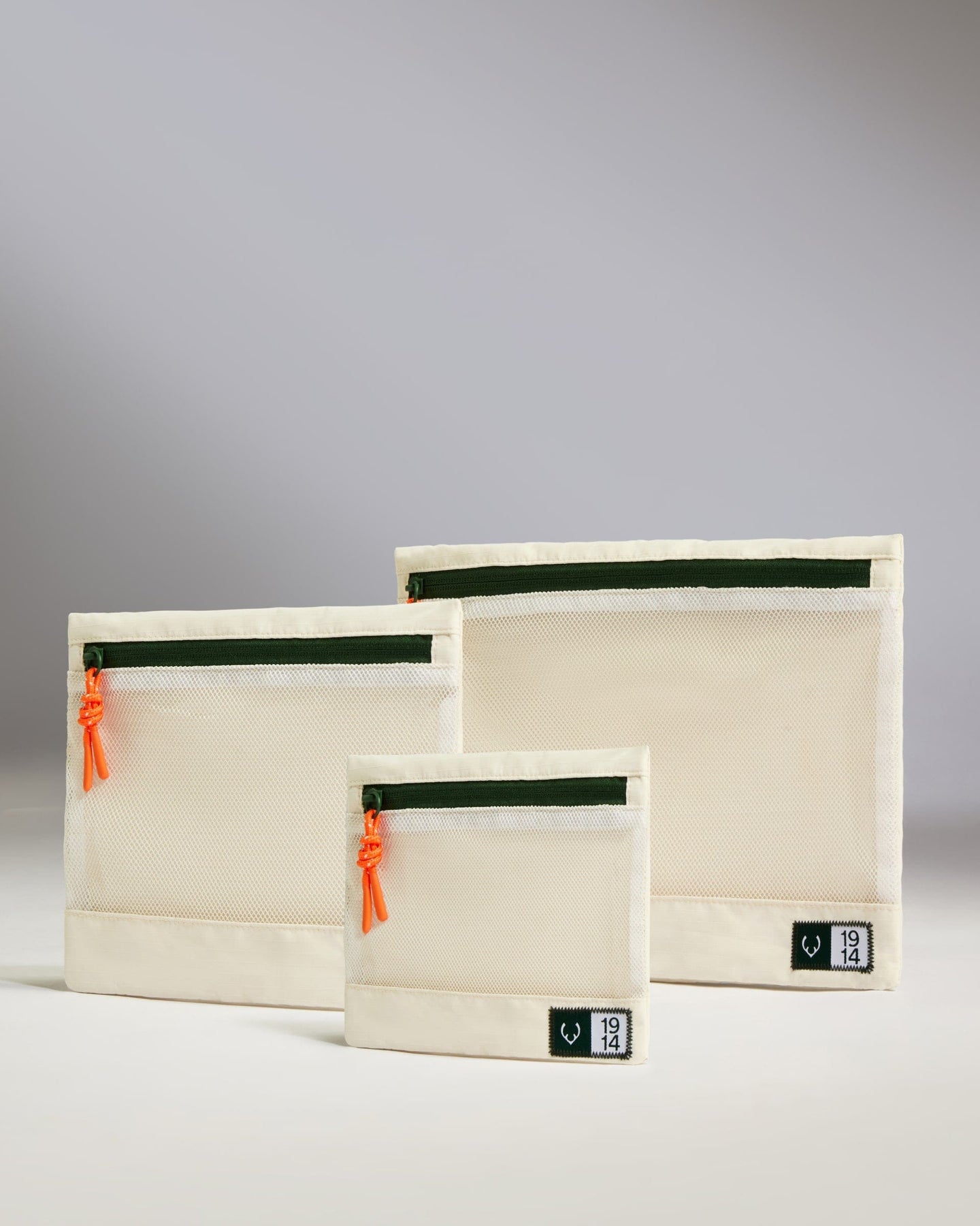 Antler Luggage -  Essential Travel Pouches in Stone - Set of 3 - Essential Travel Pouches in Beige Set of 3  | Travel Accessories | Packing Organiser