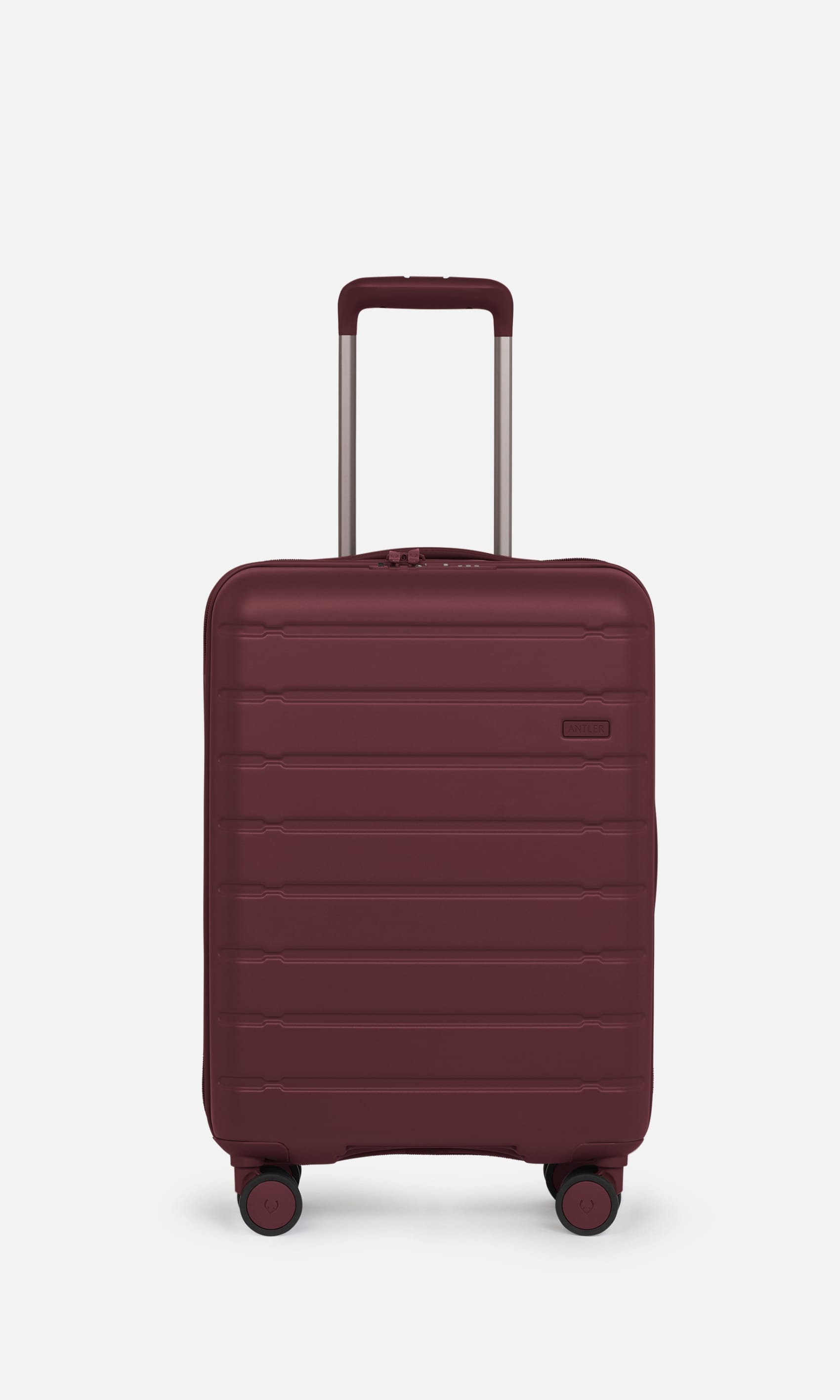 Antler Luggage -  Expandable Cabin Luggage in Berry Red - Stamford 2.0 - Expander Cabin Case | B1 4W Expandable Cabin Luggage in Red - Stamford 2.0| Hardshell Luggage