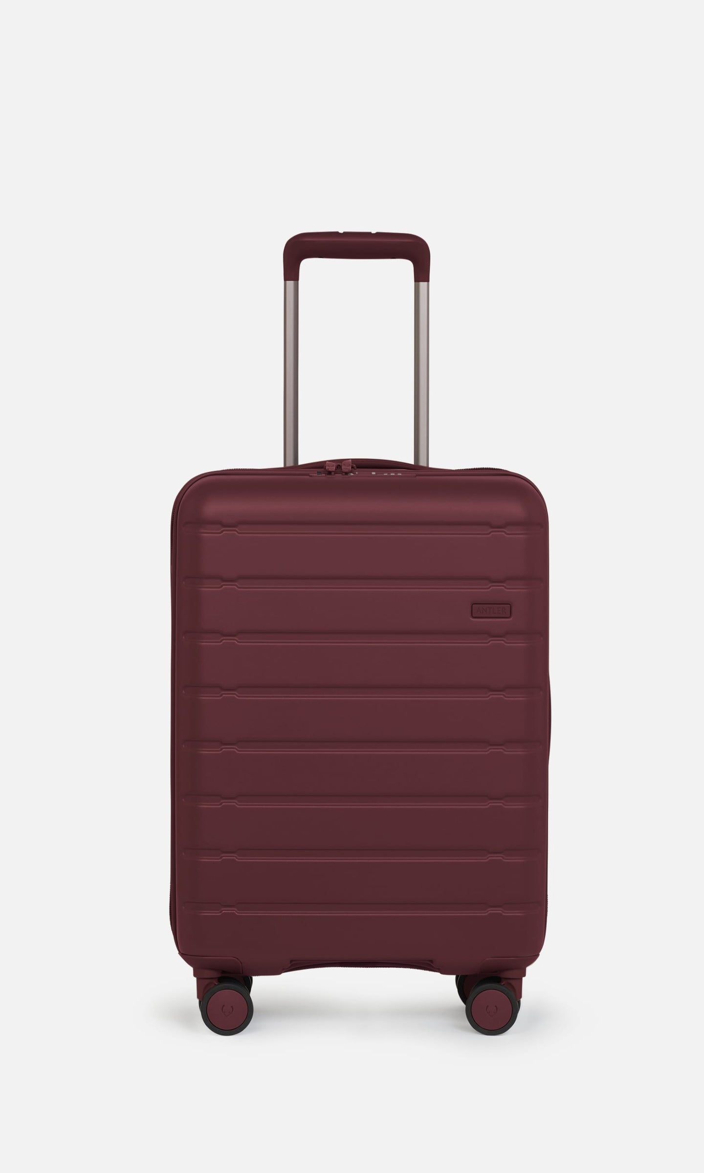 Antler Luggage -  Expandable Cabin Luggage in Berry Red - Stamford 2.0 - Expander Cabin Case | B1 4W Expandable Cabin Luggage in Red - Stamford 2.0| Hardshell Luggage