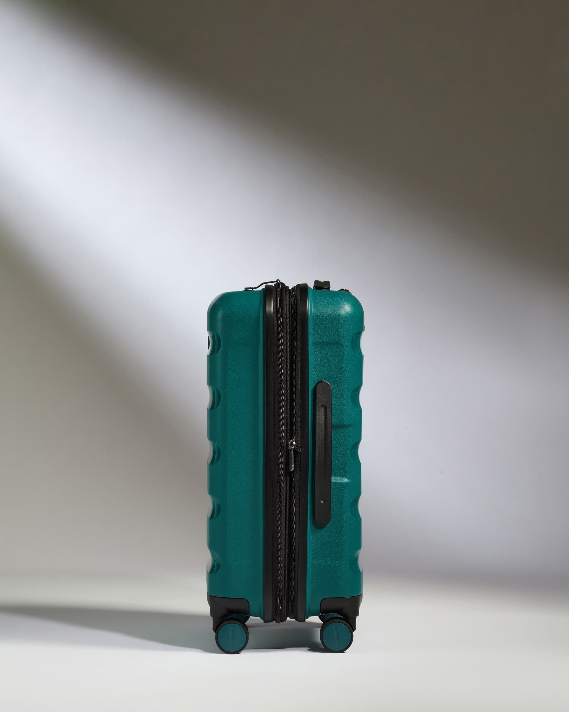 Antler Luggage -  Expandable Cabin Suitcase in Deep Teal - Logo Stripe - Hard Suitcase - Expander Cabin Expandable Cabin Suitcase Deep Teal - Logo Stripe | Lightweight Hard Shell Luggage