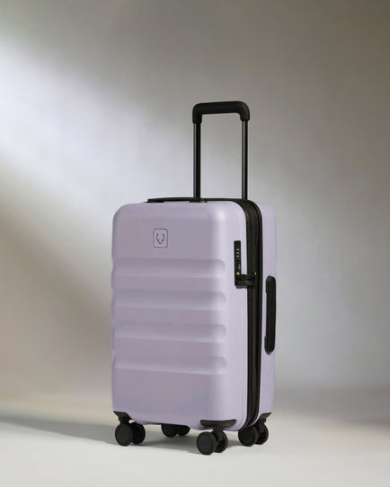 Antler Luggage -  Expandable Cabin Suitcase in Meadow Purple - Icon Stripe - Hard Suitcase - Expander Cabin Icon Stripe Cabin with Expander in Light Purple | Lightweight & Hard Shell Suitcase