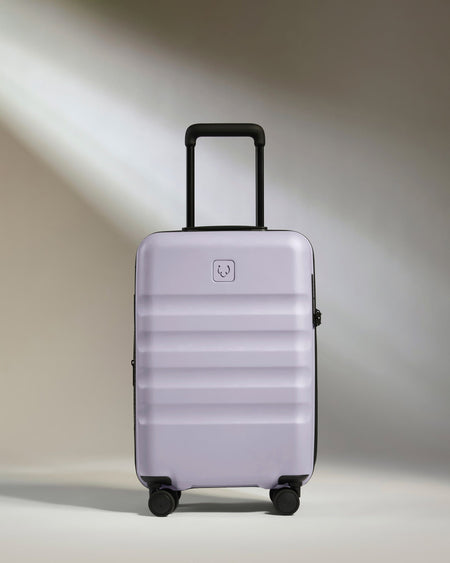 Antler Luggage -  Expandable Cabin Suitcase in Meadow Purple - Icon Stripe - Hard Suitcase - Expander Cabin Icon Stripe Cabin with Expander in Light Purple | Lightweight & Hard Shell Suitcase