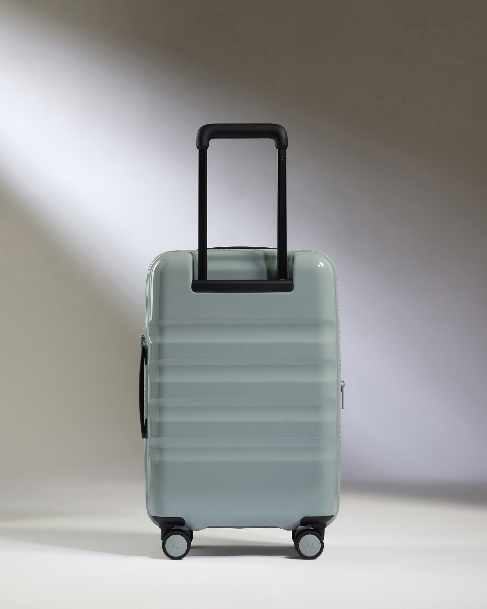 Antler Luggage -  Expandable Cabin Suitcase in Mist Blue Gloss - Icon Stripe - Hard Suitcase Expandable Cabin Suitcase in Blue Gloss - Icon Stripe | Lightweight & Hard Shell Suitcase