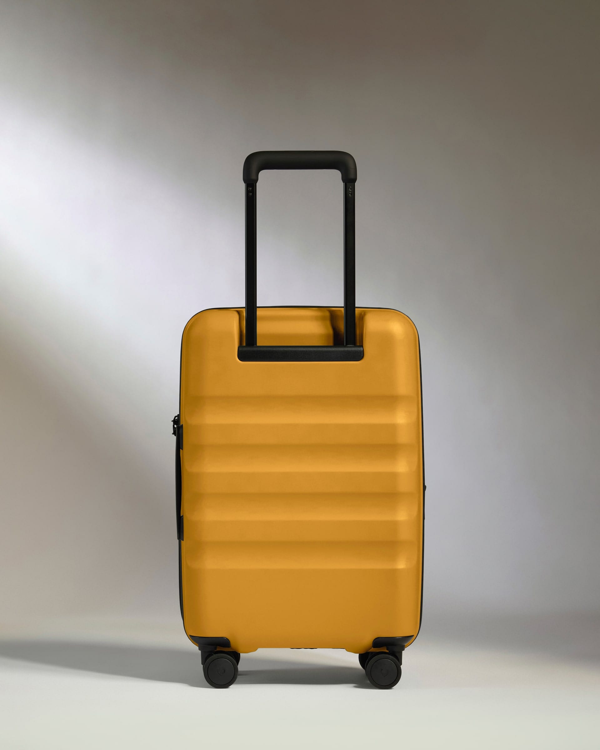 Antler Luggage -  Expandable Cabin Suitcase in Mustard Yellow - Icon Stripe - Hard Suitcase - Expander Cabin Icon Stripe Cabin with Expander in Dark Yellow | Lightweight & Hard Shell Suitcase