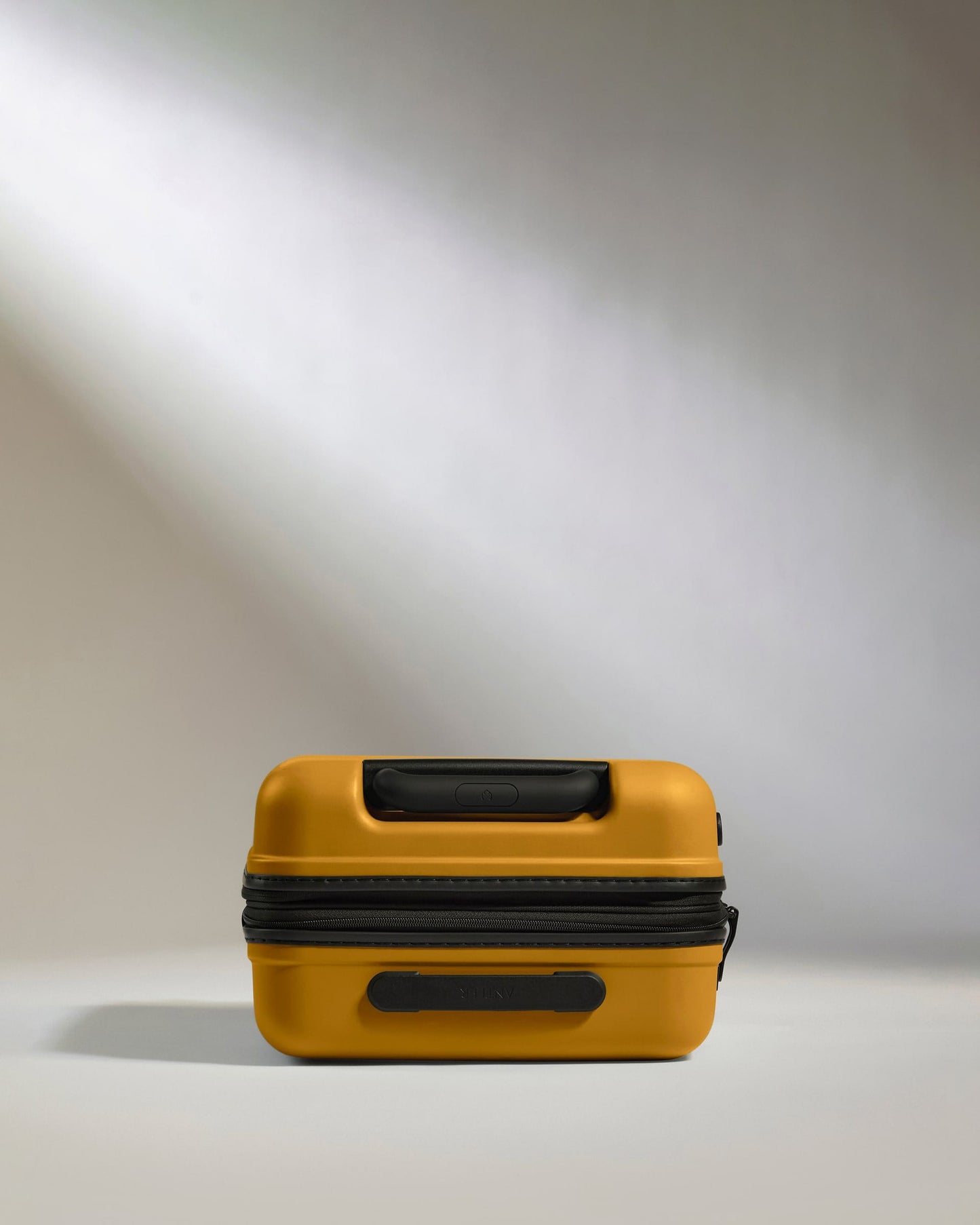 Antler Luggage -  Expandable Cabin Suitcase in Mustard Yellow - Icon Stripe - Hard Suitcase - Expander Cabin Icon Stripe Cabin with Expander in Dark Yellow | Lightweight & Hard Shell Suitcase