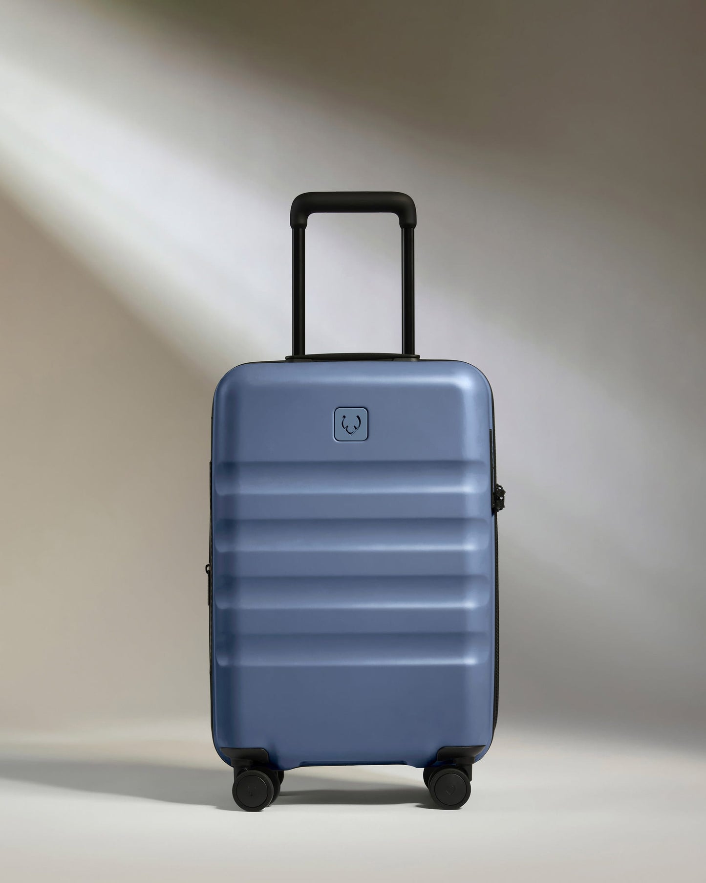 Antler Luggage -  Expandable Cabin Suitcase in Ocean Blue - Icon Stripe - Hard Suitcase Expandable Cabin Suitcase in Blue - Icon Stripe | Lightweight & Hard Shell Suitcase