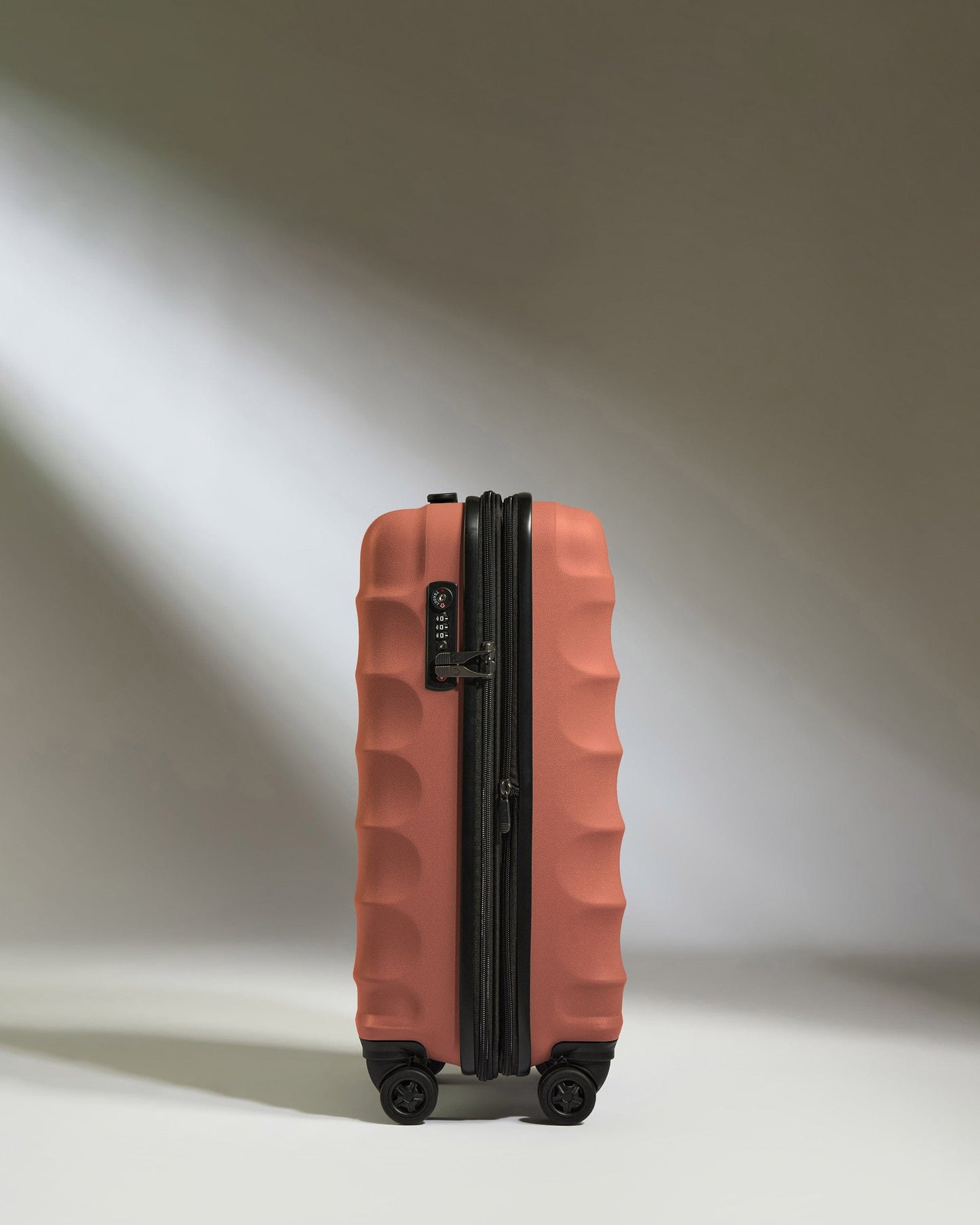 Antler Luggage -  Expandable Cabin Suitcase in Soft Orange  - Juno - Hard Suitcase - Expander Cabin Cabin Suitcase with Expander in Soft Orange - Juno | Carry-on Luggage