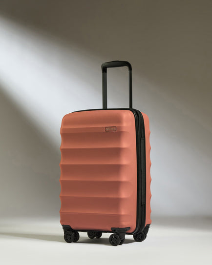 Antler Luggage -  Expandable Cabin Suitcase in Soft Orange  - Juno - Hard Suitcase - Expander Cabin Cabin Suitcase with Expander in Soft Orange - Juno | Carry-on Luggage