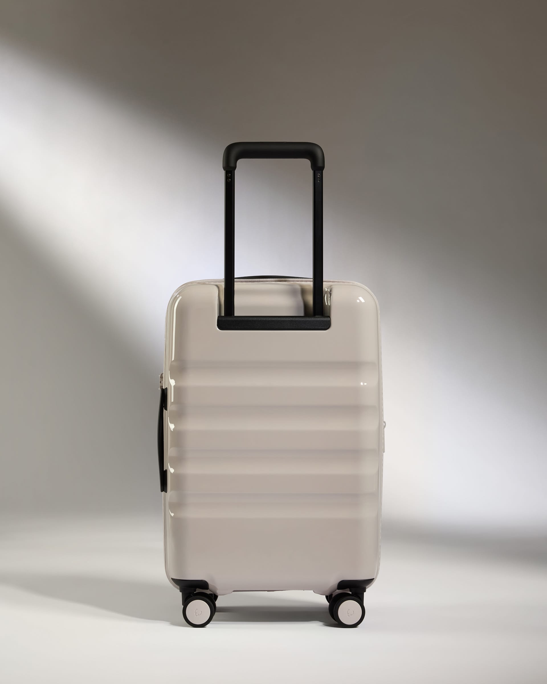 Antler Luggage -  Expandable Cabin Suitcase in Taupe Gloss - Icon Stripe - Hard Suitcase Expandable Cabin Suitcase in Taupe Gloss - Icon Stripe | Lightweight & Hard Shell Suitcase