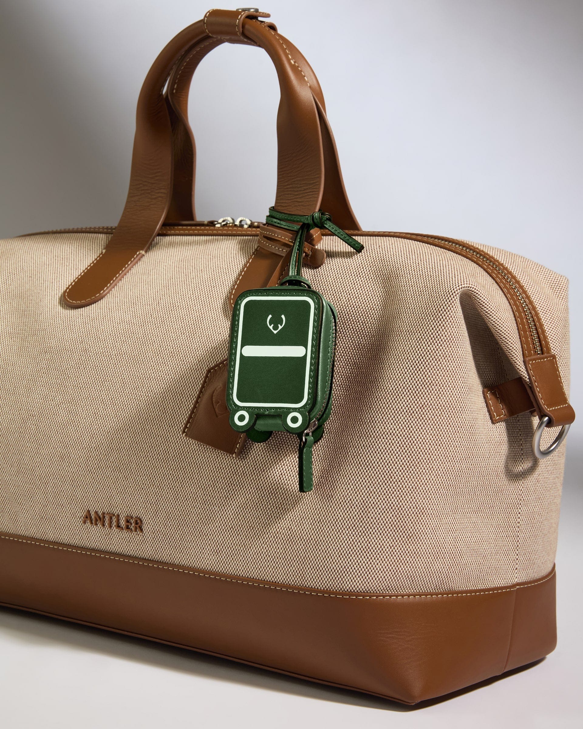 Antler Luggage -  Heritage Leather AirPods Case in Green - Airpod Case Leather Airpod Case in Green | Airpod Earbud Holder & Travel Accessories