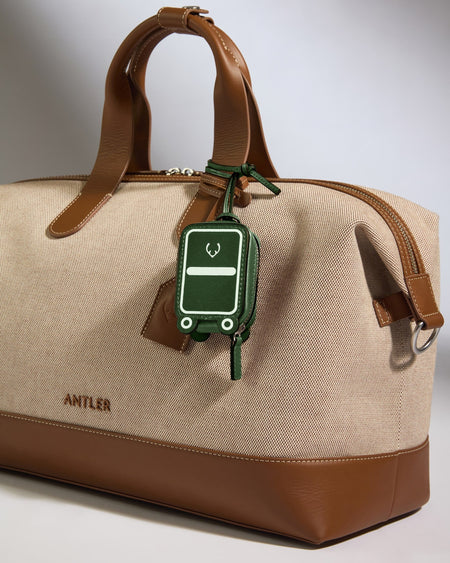 Antler Luggage -  Heritage Leather AirPods Case in Green - Airpod Case Leather Airpod Case in Green | Airpod Earbud Holder & Travel Accessories