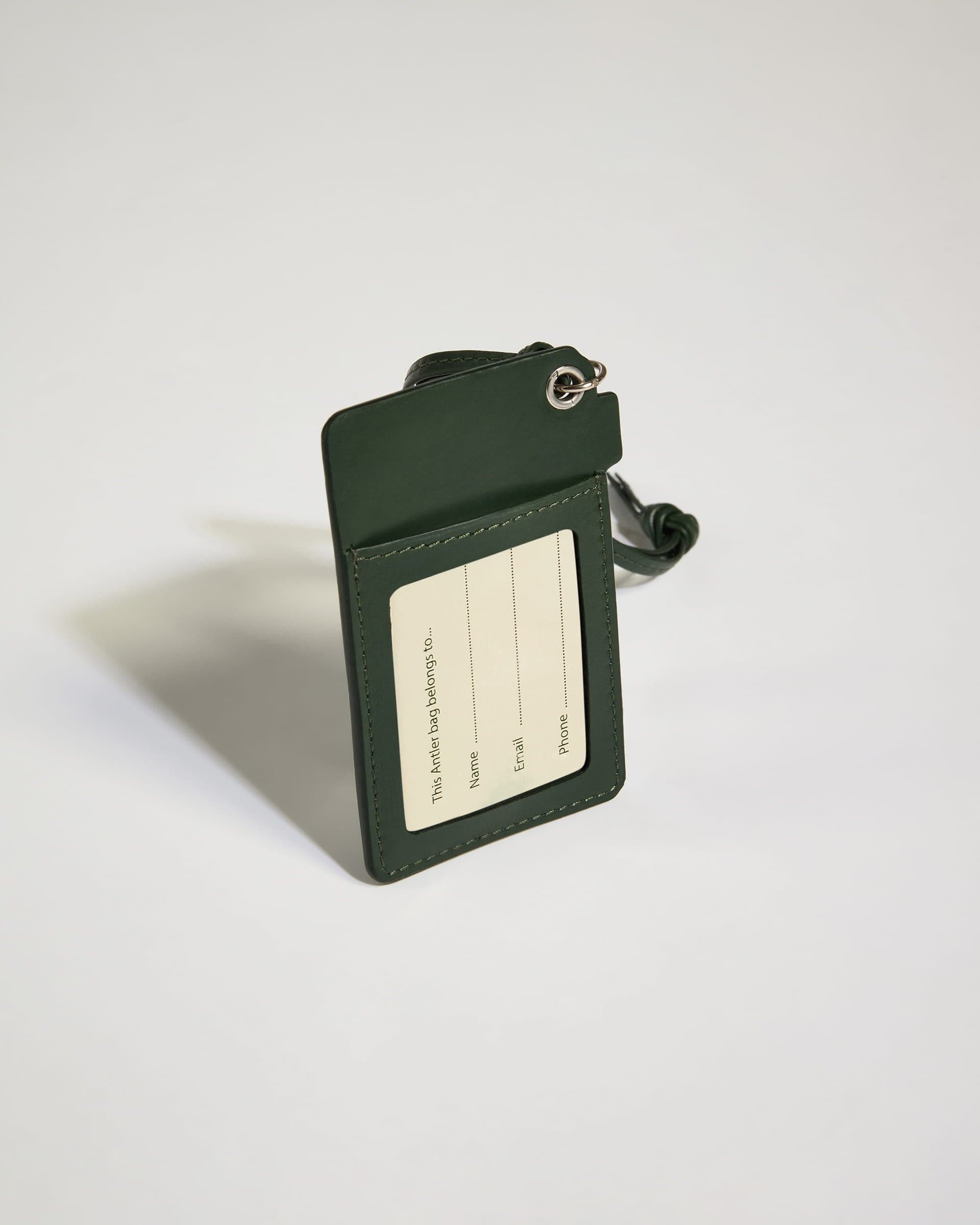 Antler Luggage -  Heritage Leather Tag Camera Green - Travel Accessories Heritage Leather Tag Camera Green