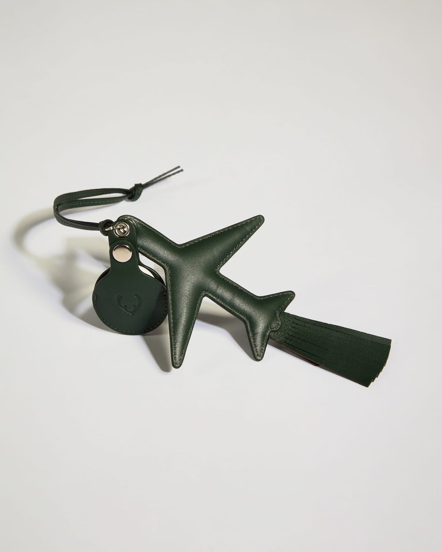 Antler Luggage -  Heritage Leather Tag Plane Green - Travel Accessories Heritage Leather Tag Plane Green