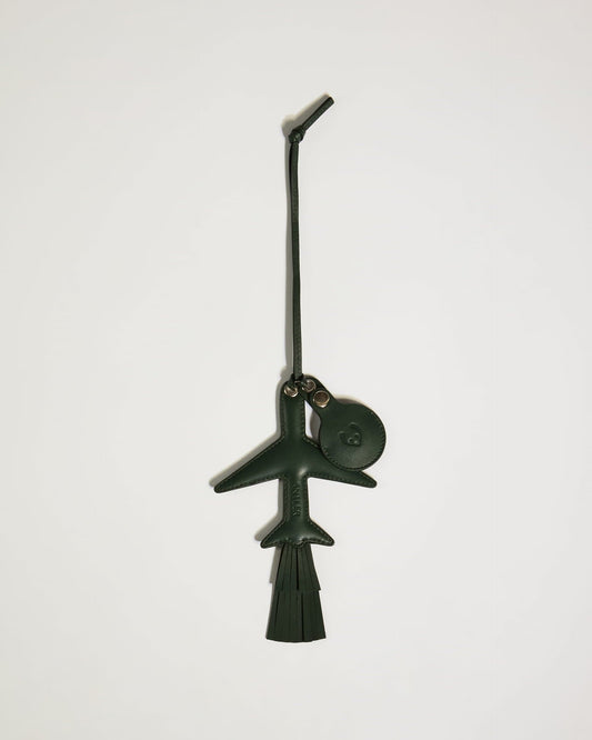 Antler Luggage -  Heritage Leather Tag Plane Green - Travel Accessories Heritage Leather Tag Plane Green