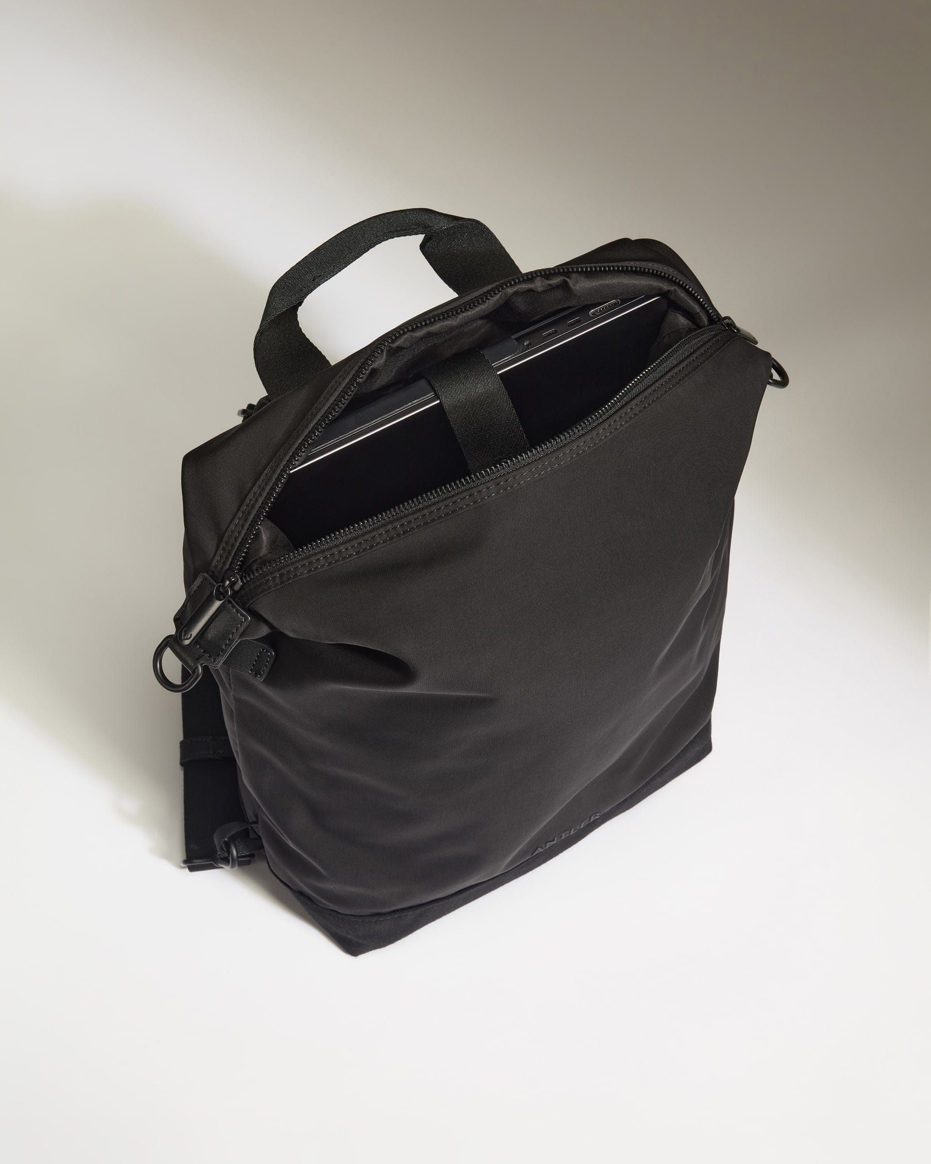 Antler Luggage -  Icon 2-in-1 Tote Backpack in Black - Backpack Icon 2-in-1 Tote and Backpack in Black | Travel & Lifestyle Bags | Convertible Bag