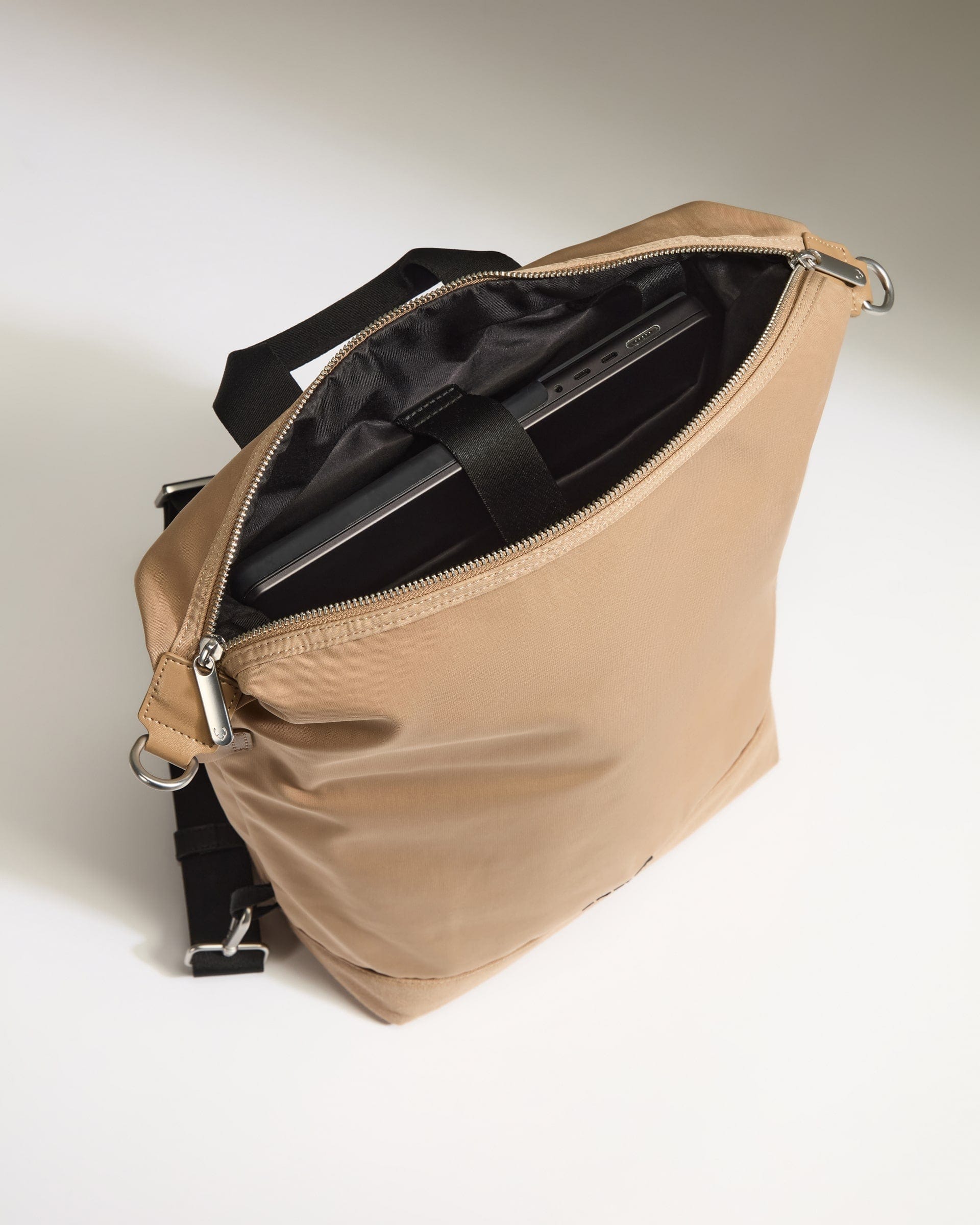 Antler Luggage -  Icon 2-in-1 Tote Backpack in Sand - Backpack Icon 2-in-1 Tote and Backpack in Beige | Travel & Lifestyle Bags | Convertible Bag