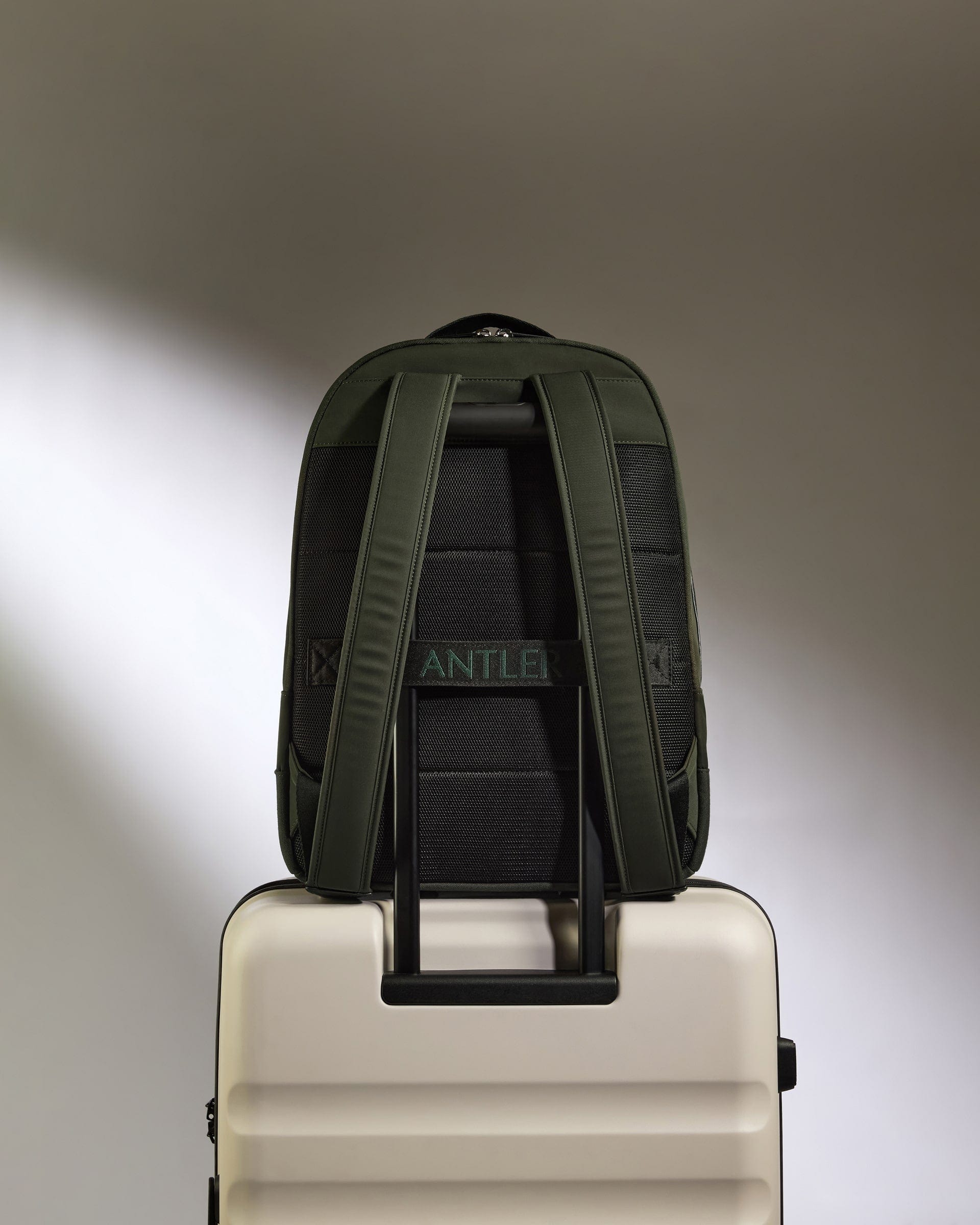 Antler Luggage -  Icon Backpack in Dark Khaki Green - Backpack Icon Backpack in Khaki Green | Rucksacks & Travel Bags