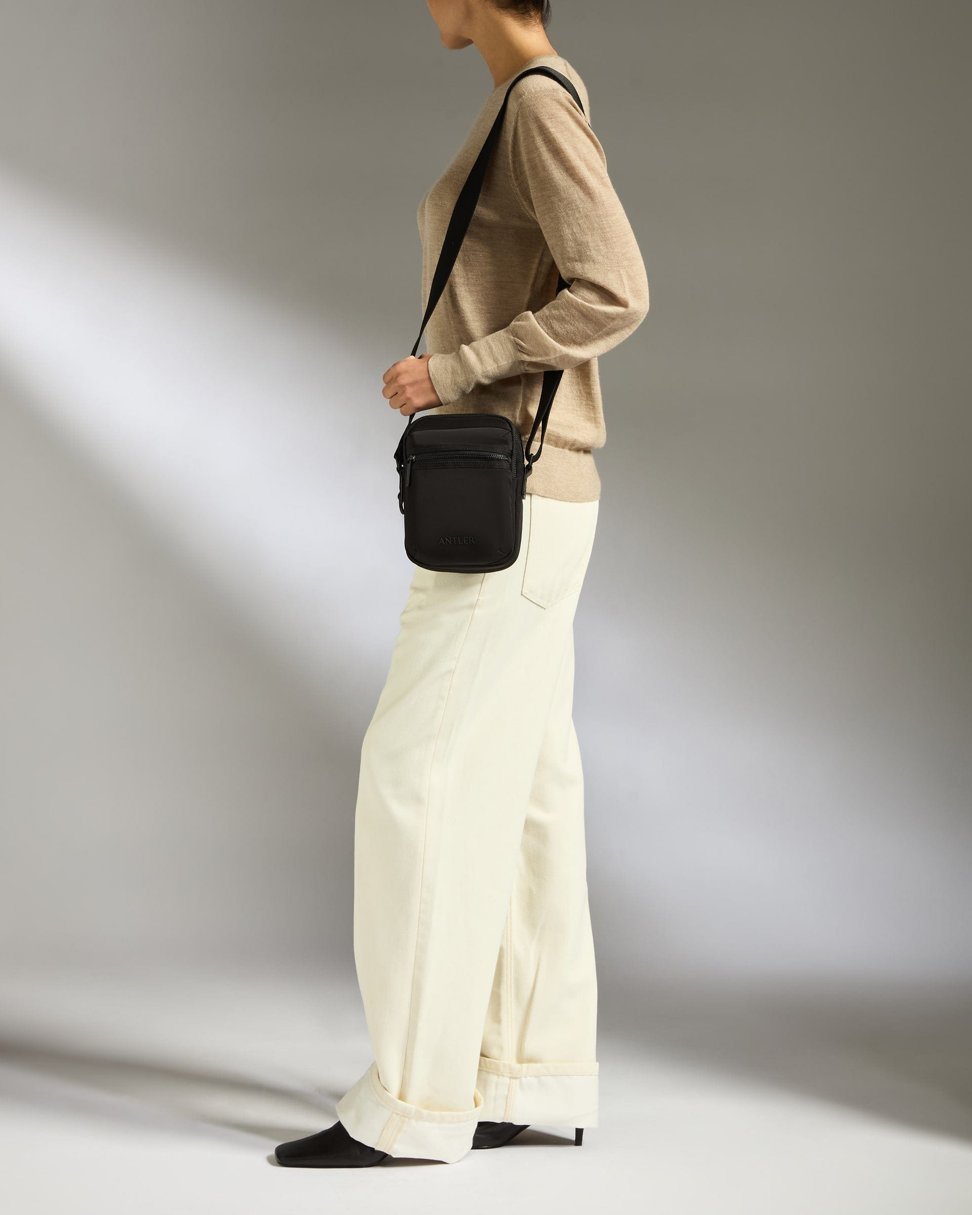 Antler Luggage -  Icon Crossbody Bag in Black - Cross Body Bag Icon Crossbody Bag in Black | Travel Bag & Accessories