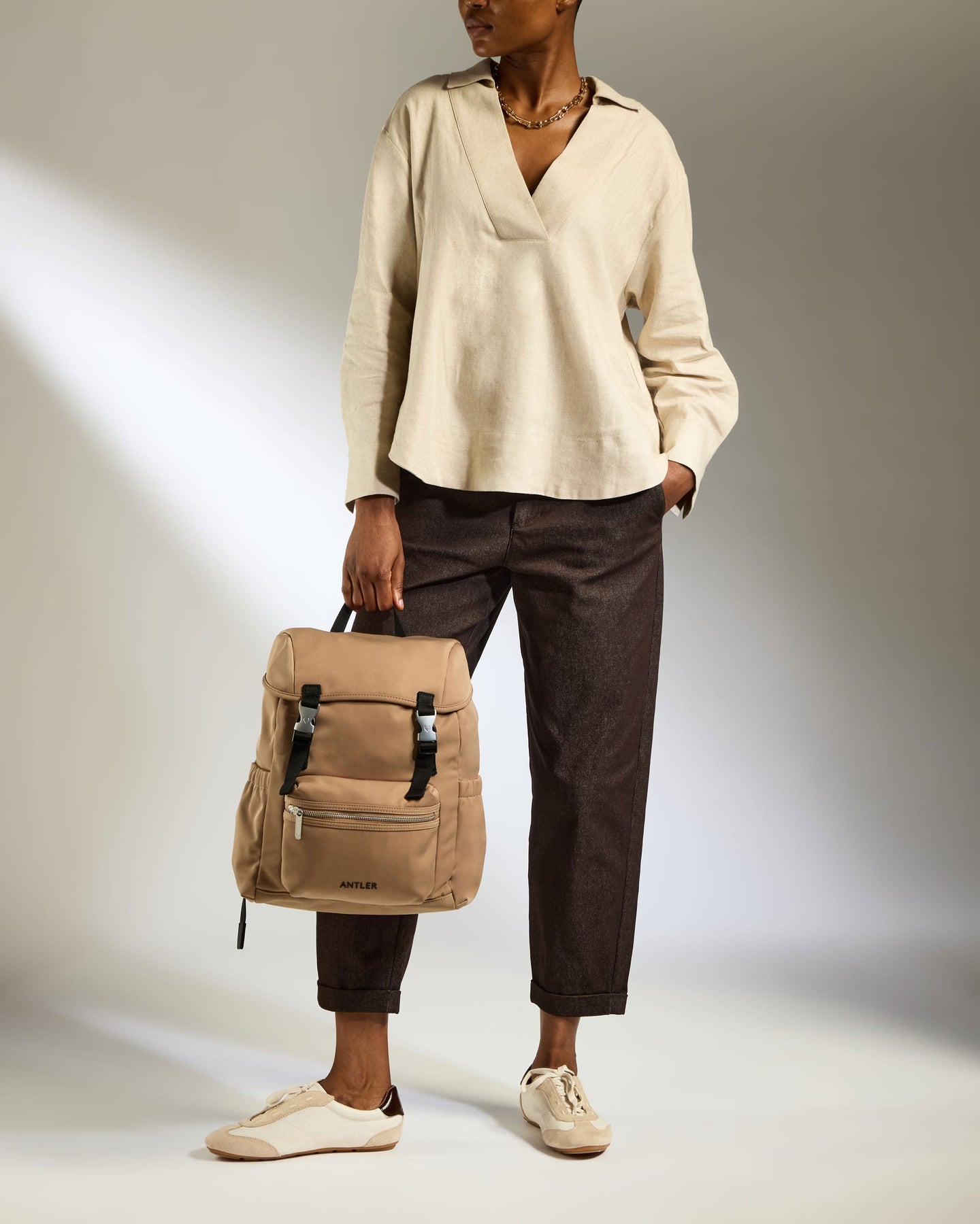 Antler Luggage -  Icon Drawstring Backpack in Sand - Backpack Icon Drawstring Backpack in Sand | Rucksacks & Travel Bags