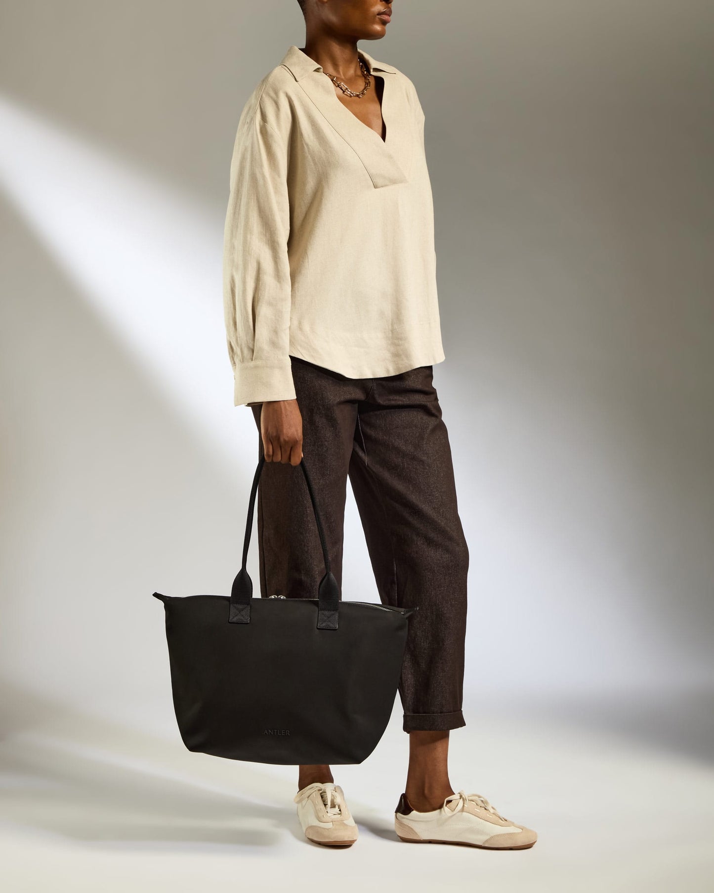 Antler Luggage -  Icon Flat Pack Tote Bag in Black - Tote Bag Icon Flat Pack Tote Bag in Black | Travel & Work Bags and Accessories