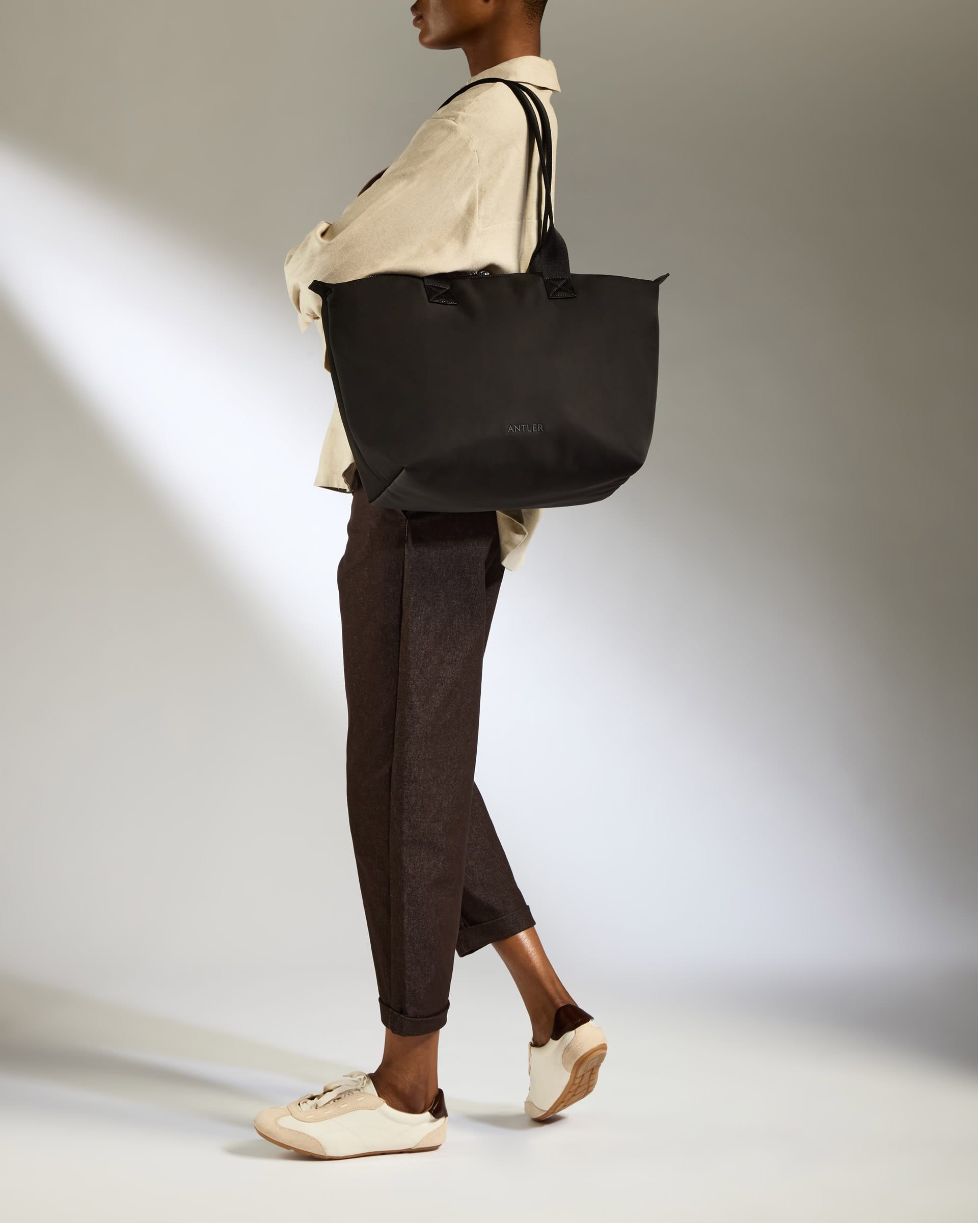 Antler Luggage -  Icon Flat Pack Tote Bag in Black - Tote Bag Icon Flat Pack Tote Bag in Black | Travel & Work Bags and Accessories